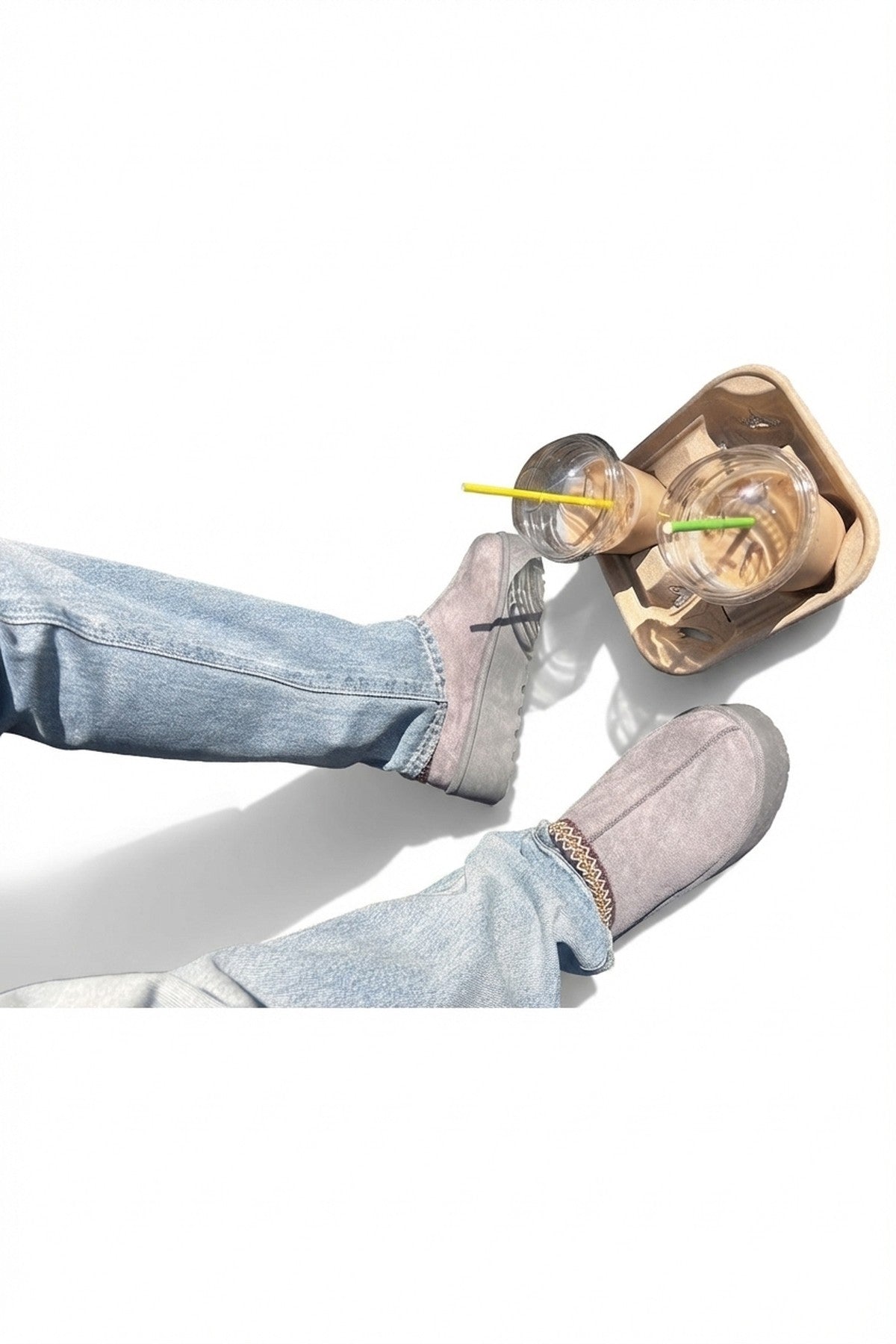 Grey iKrush Grey Jolene Aztec Detail Low Ankle Platform Slipper Boots, Image 5 of 8