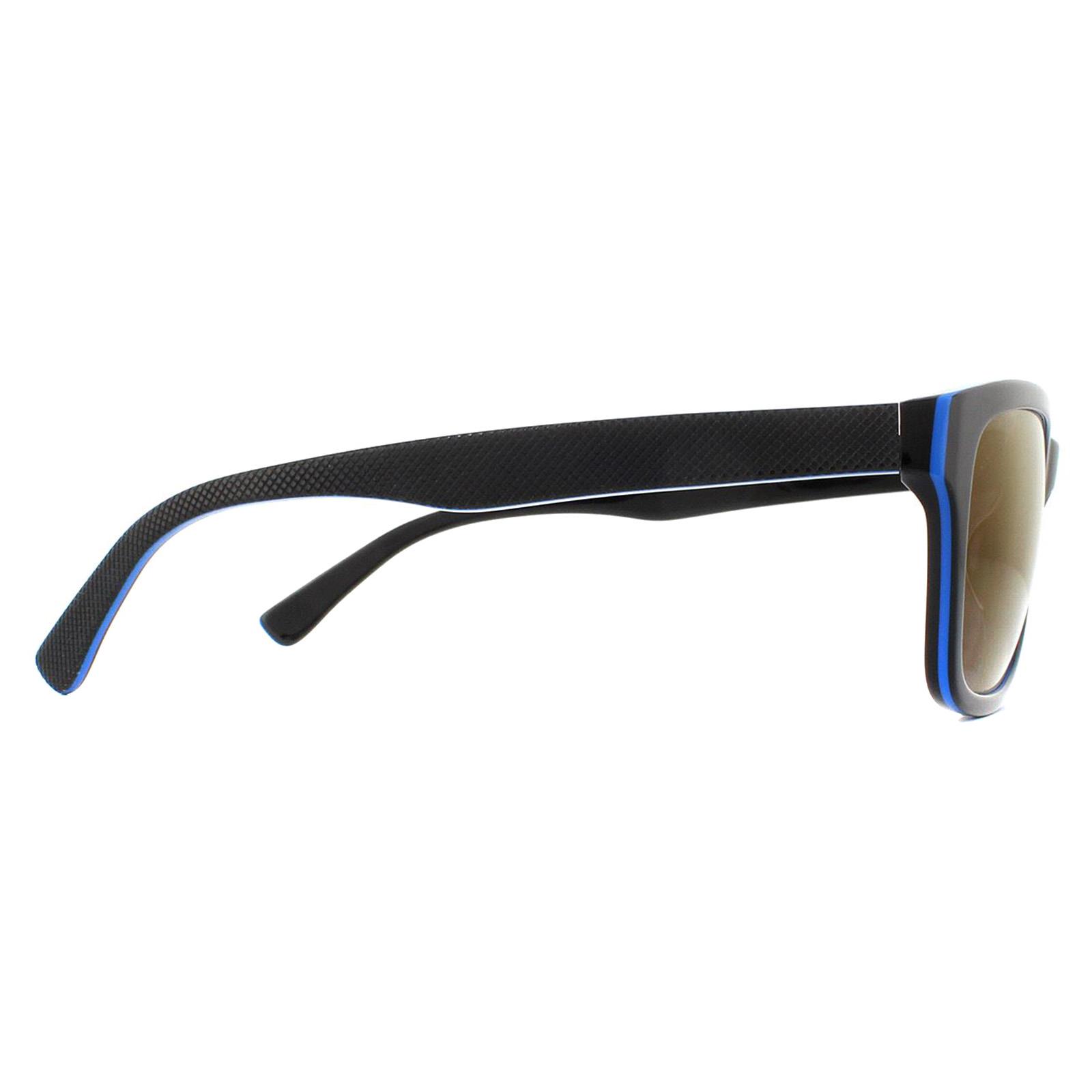 Black Lacoste Black Rectangle Black Blue Purple Sunglasses, Image 4 of 4