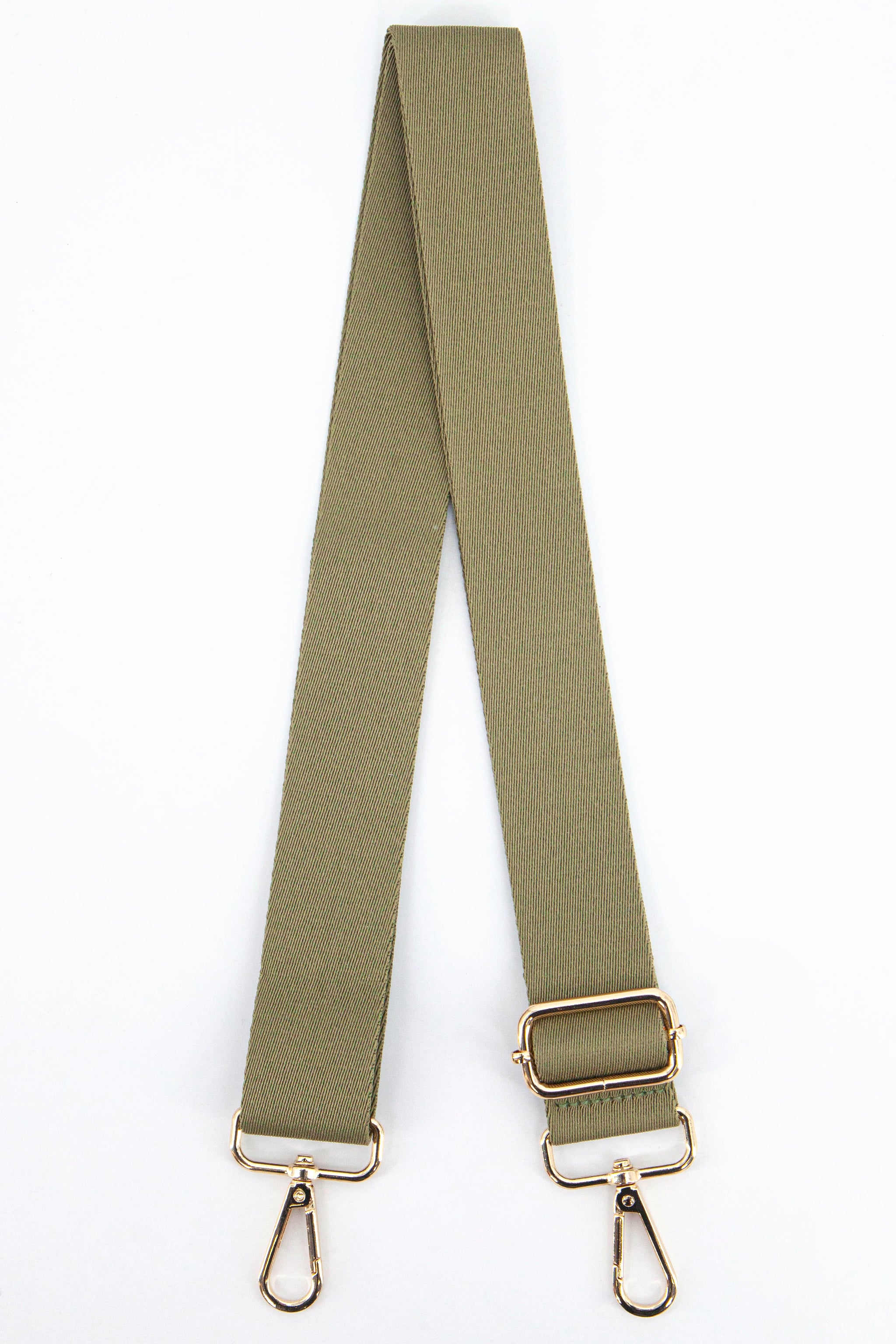 Khaki Plain Woven Wide Bag Strap, Image 1 of 4