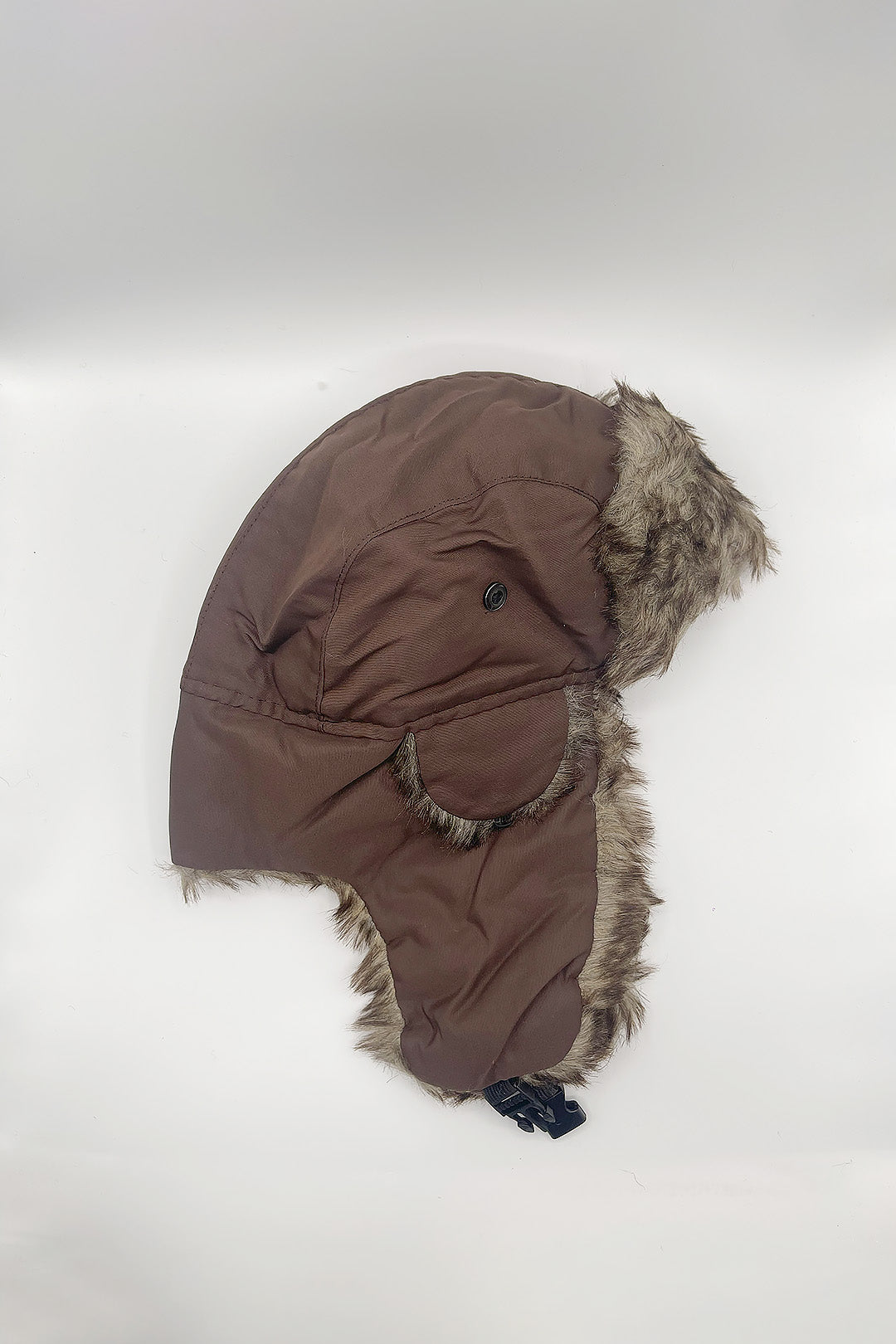 Brown Tapper Hat with Faux Fur Lining, Image 1 of 4