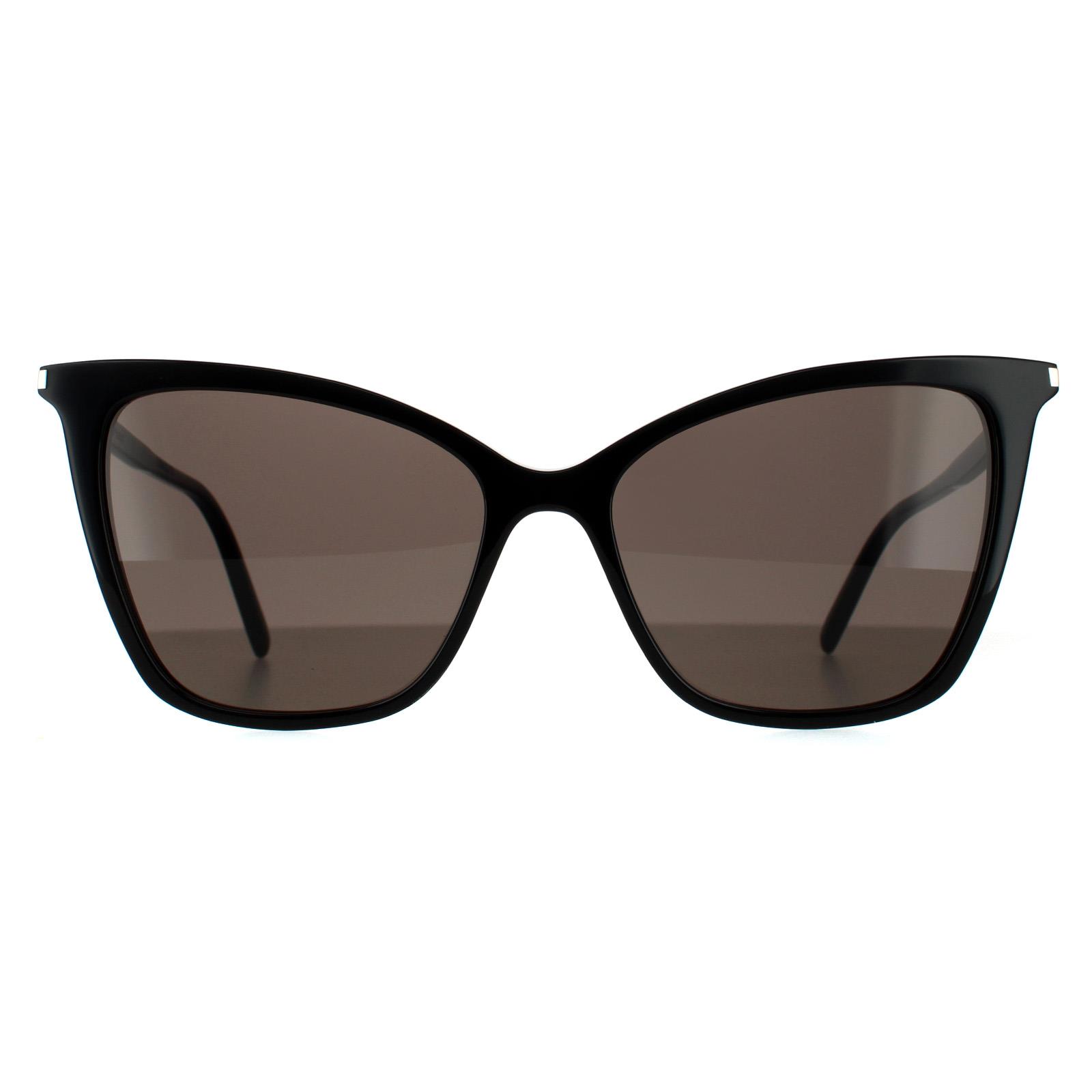 Black Saint Laurent Black Cat Eye Black Grey Sunglasses, Image 1 of 6