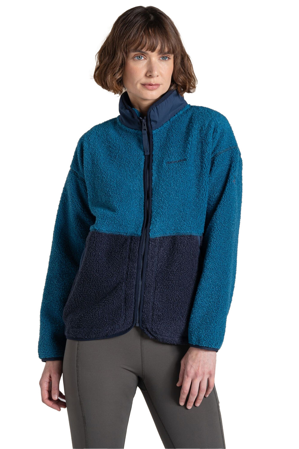 Light Blue National Trust Avens Two Tone Fleece Jacket, Image 3 of 3