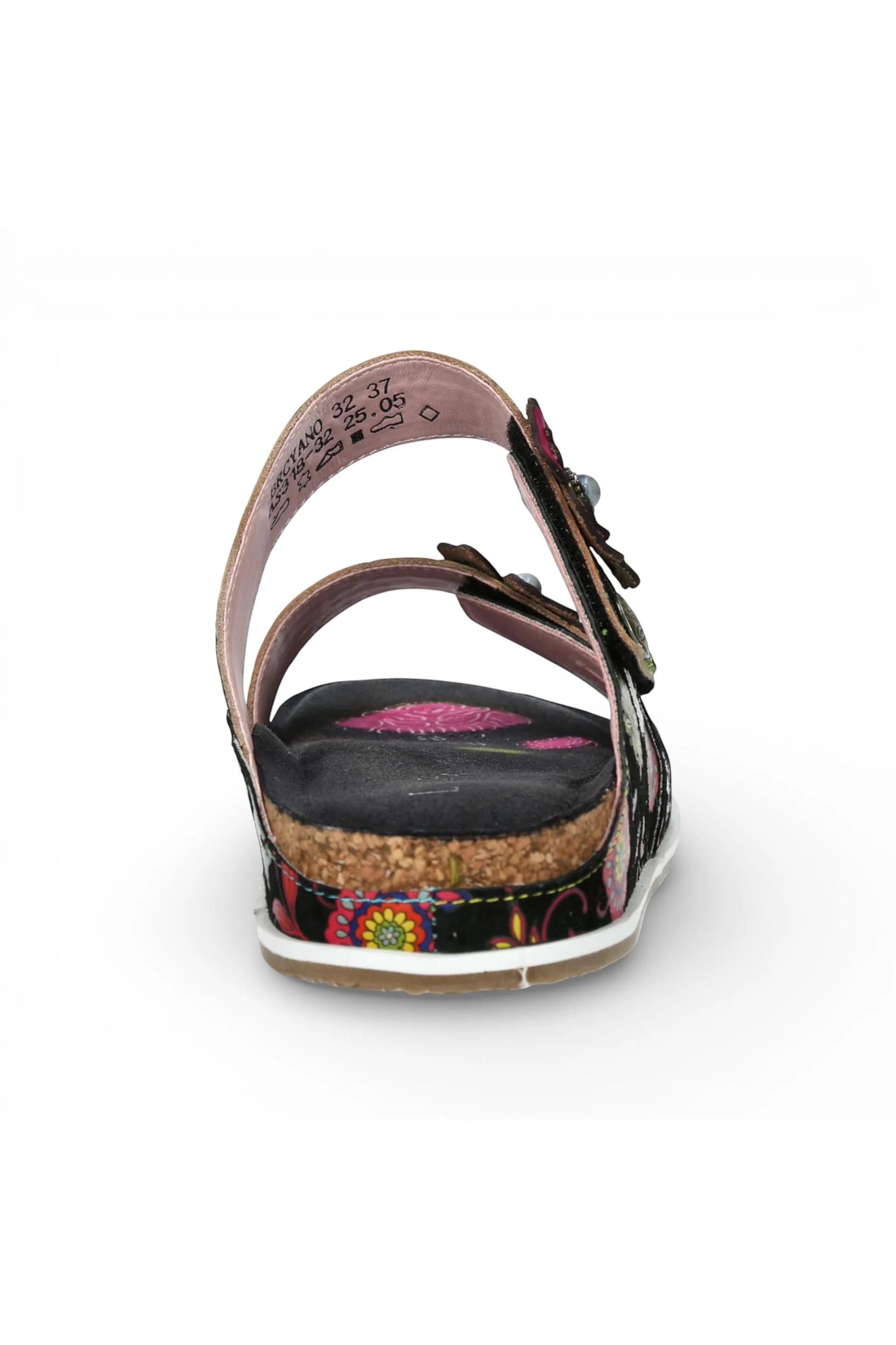 Black Womens Casual Strappy Sandals-BRCYANO-32, Image 6 of 7