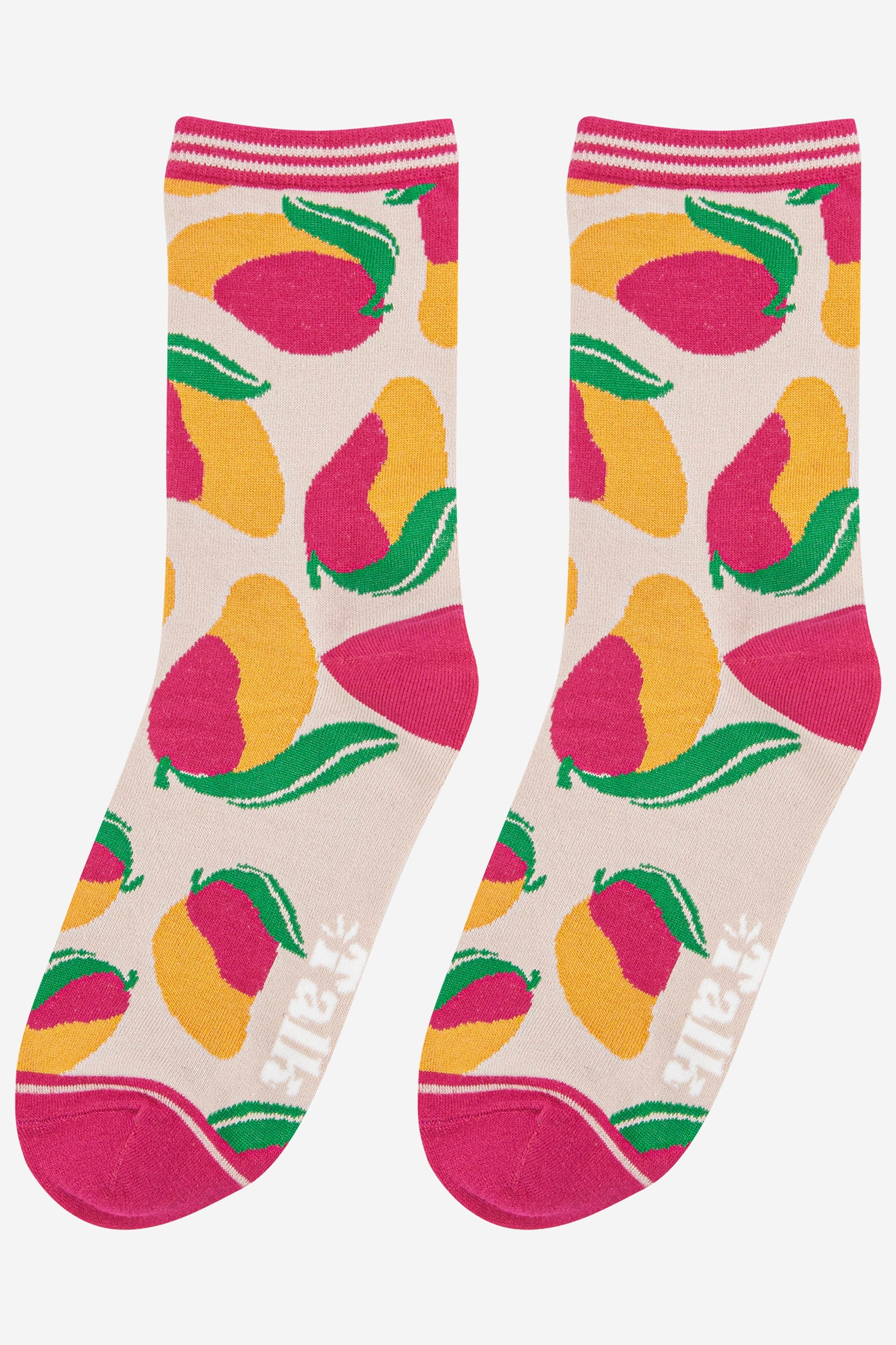 Multi Mango Fruit Bamboo Socks, Image 2 of 3
