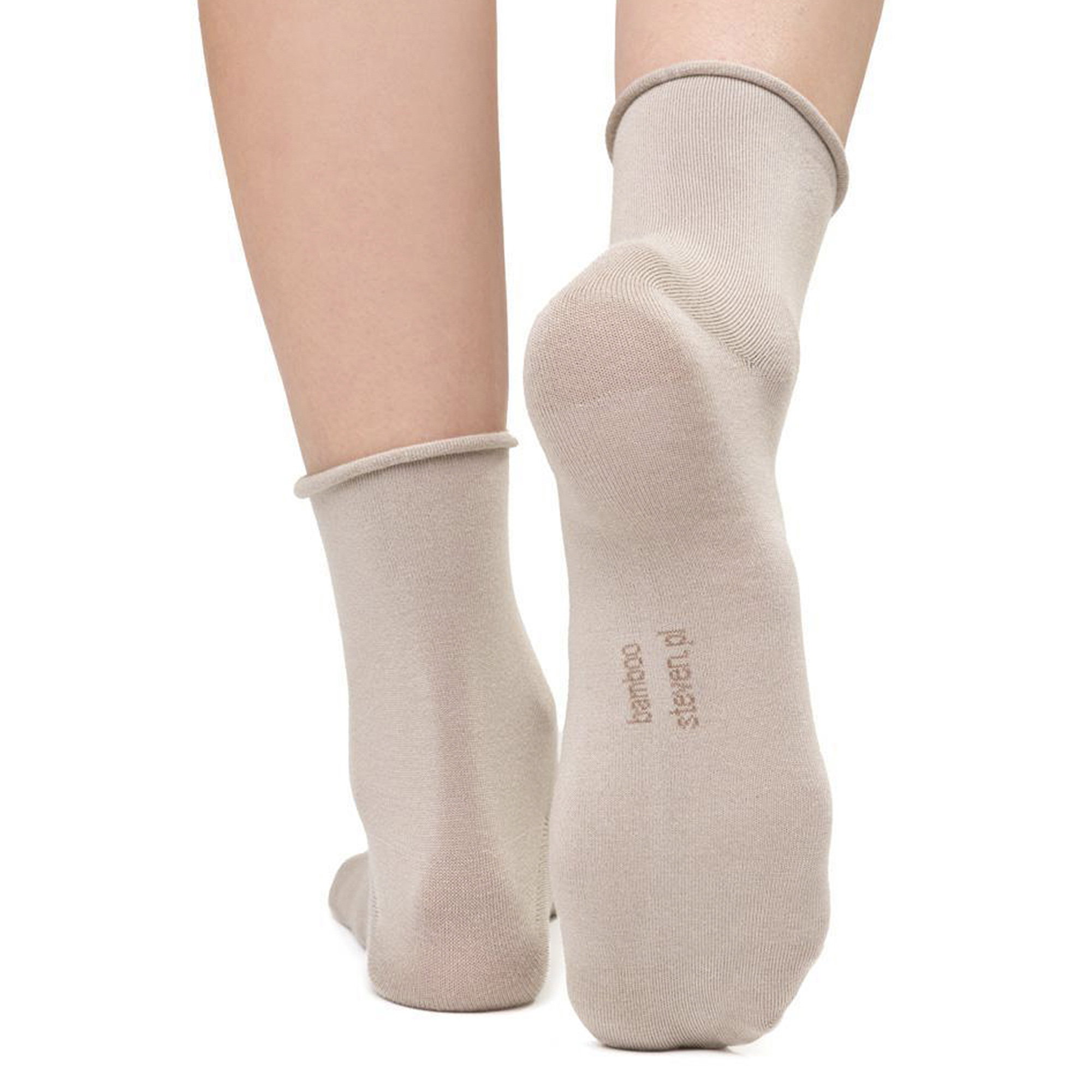 Beige Bamboo Sensory Soft Seamless Socks Set, Image 4 of 4