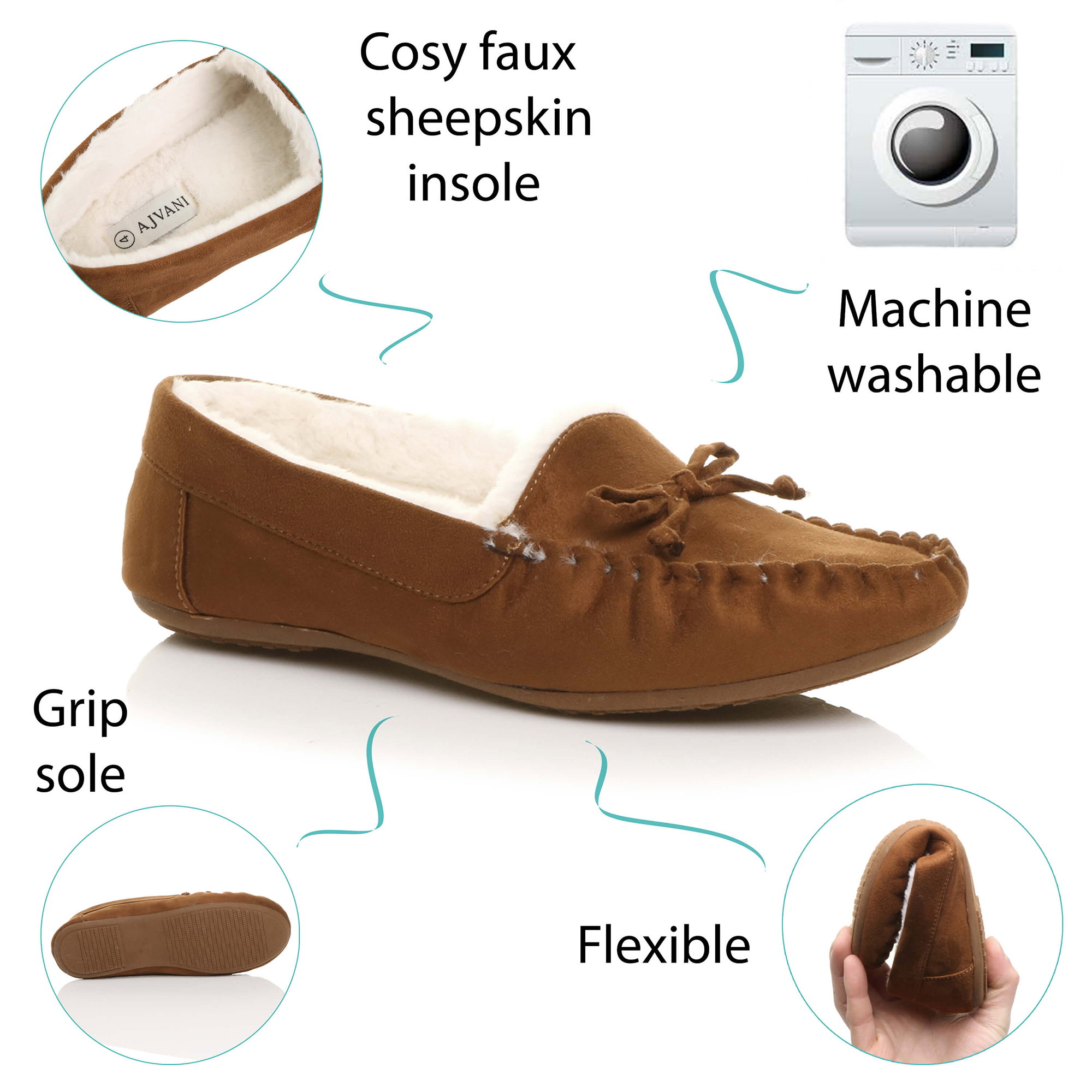 Lilac Boat Shoes Moccasins Slippers, Image 2 of 6