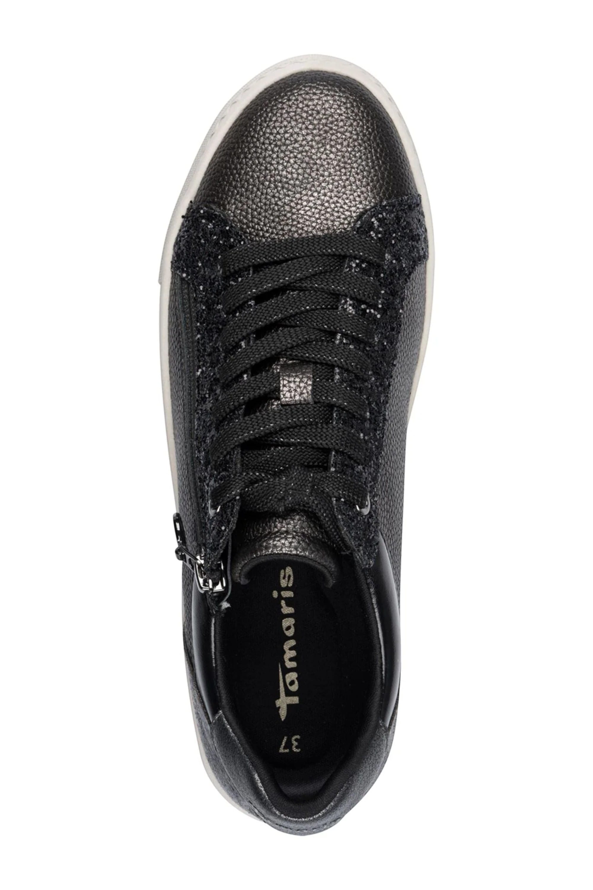 Silver Tamaris Silver Tamaris Womens Pewter Silver Lace Sneak, Image 5 of 8