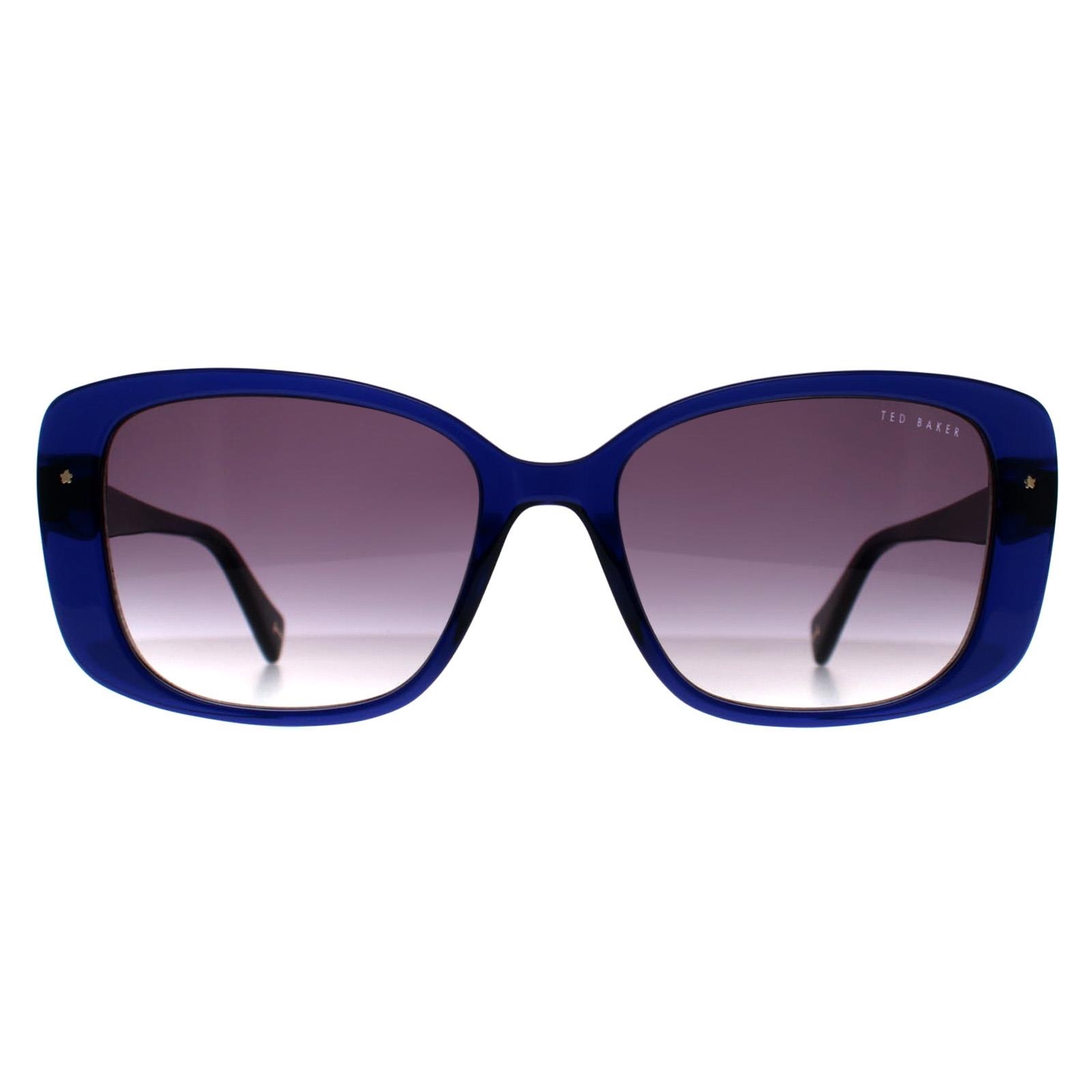 Blue Ted Baker Blue Square Gloss Crystal Navy Grey Gradient TB1740 Penelope, Image 1 of 3