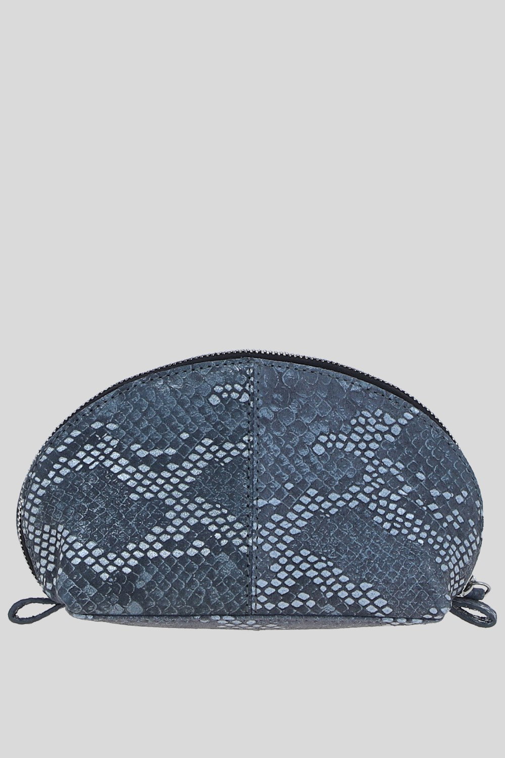 Dark Grey 'Philippa' Real Leather Makeup Bag, Image 3 of 4