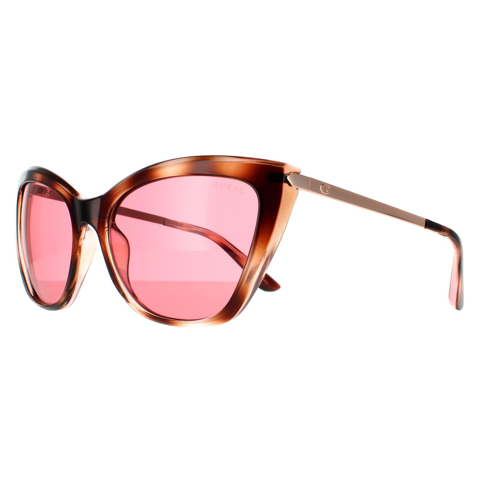 Brown Cat Eye Havana Burgundy Sunglasses, Image 2 of 4