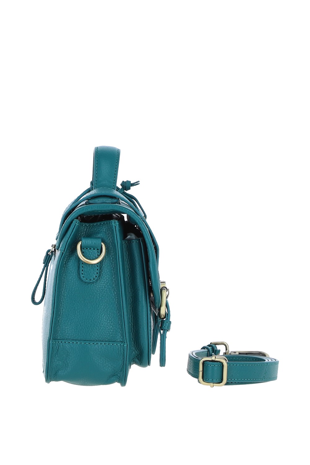 Green Ashwood Leather Green Stylish Real Leather Large Satchel Bag, Image 4 of 4