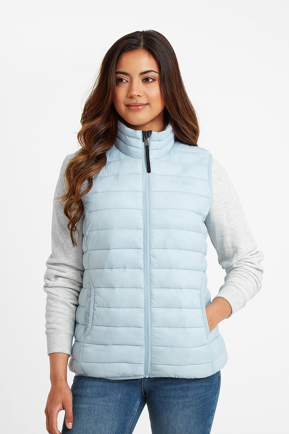 Light Blue Gibson Insulated Padded Gilet, Image 1 of 6