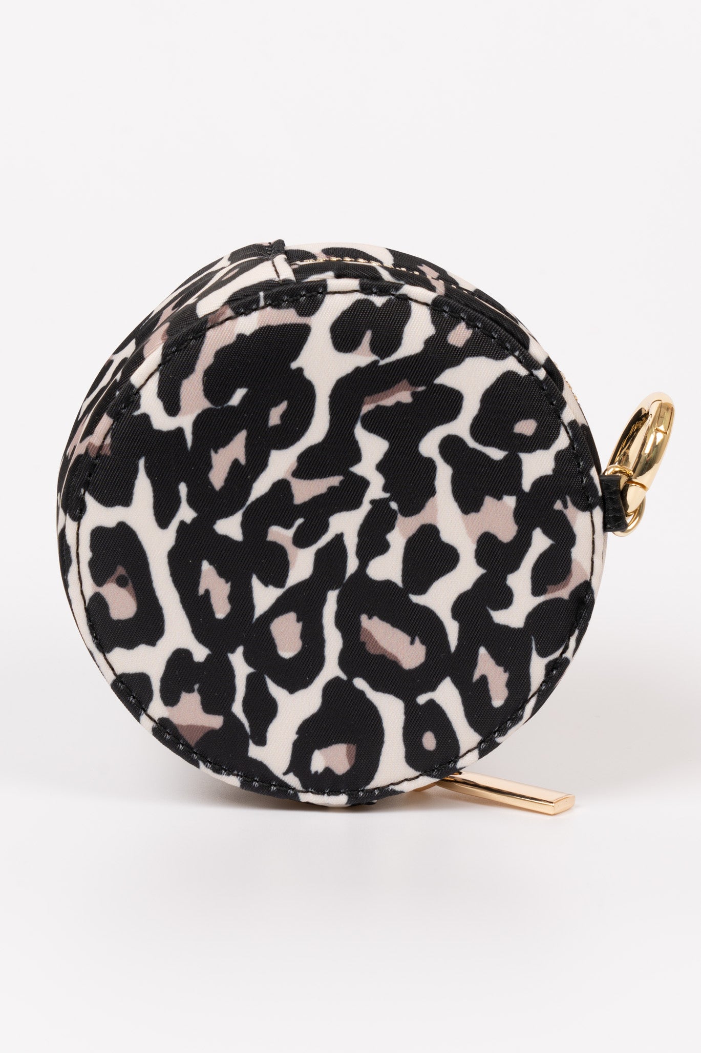 Cream Leopard Round Coin Purse, Image 2 of 3