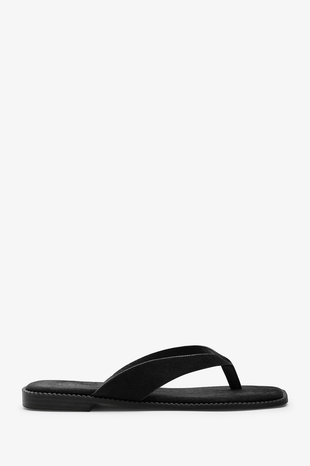 Black Where's That From Black Lirena Square Toe Flip Flop Sandal, Image 2 of 6