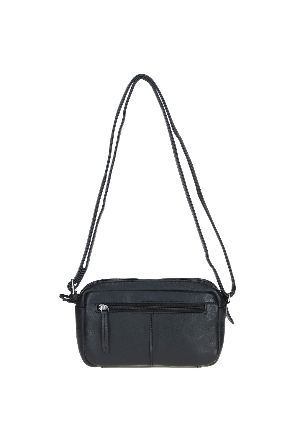 Black 'Cork' Compact Leather Crossbody Bag, Image 4 of 5