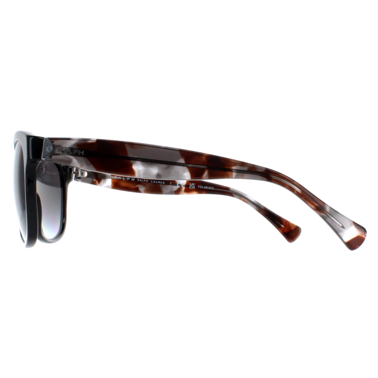 Black Cat Eye Shiny Black and Havana Grey Gradient Polarized RA5191, Image 3 of 4