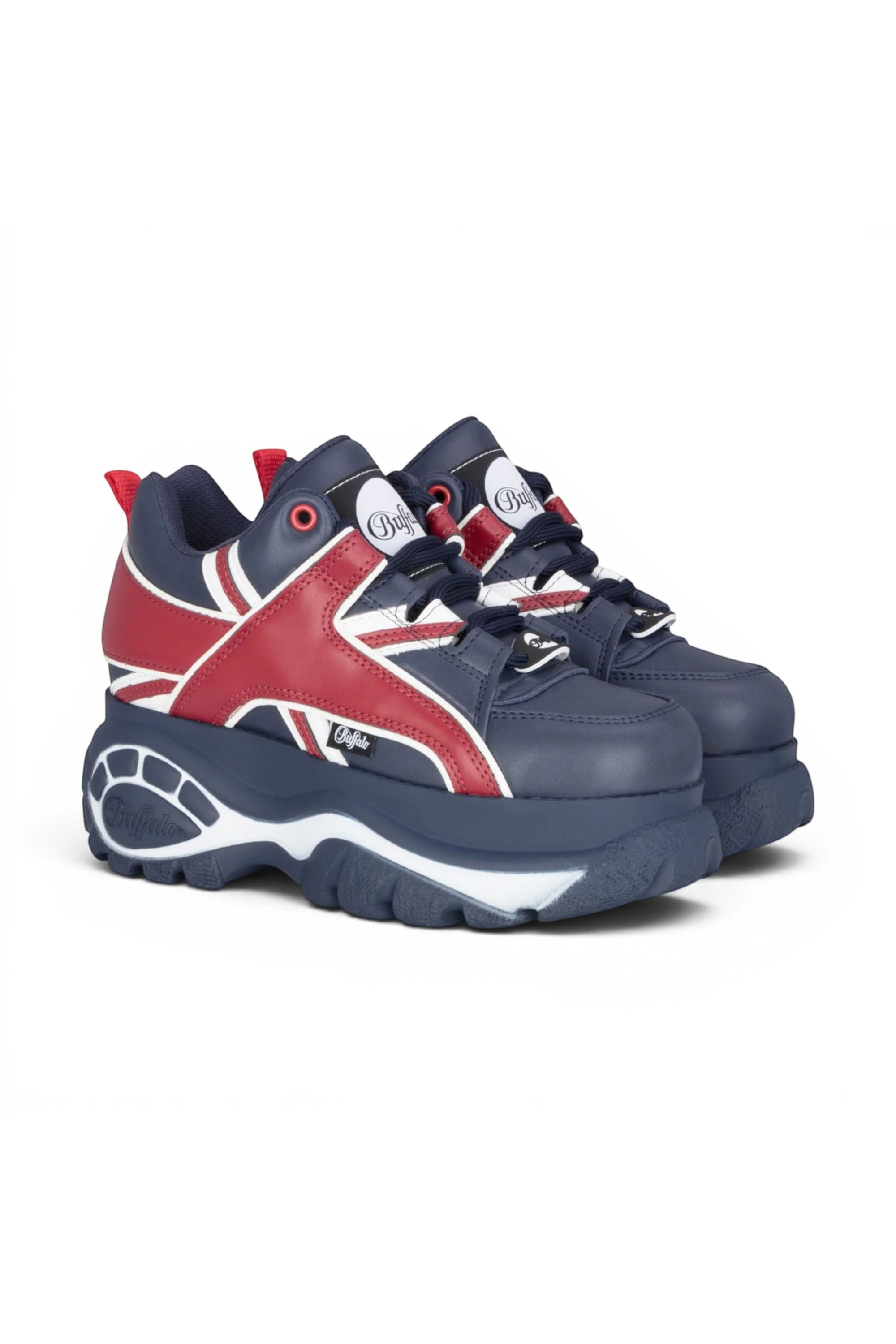 Red Womens Platform Fashion Trainers 1339-14, Image 2 of 6