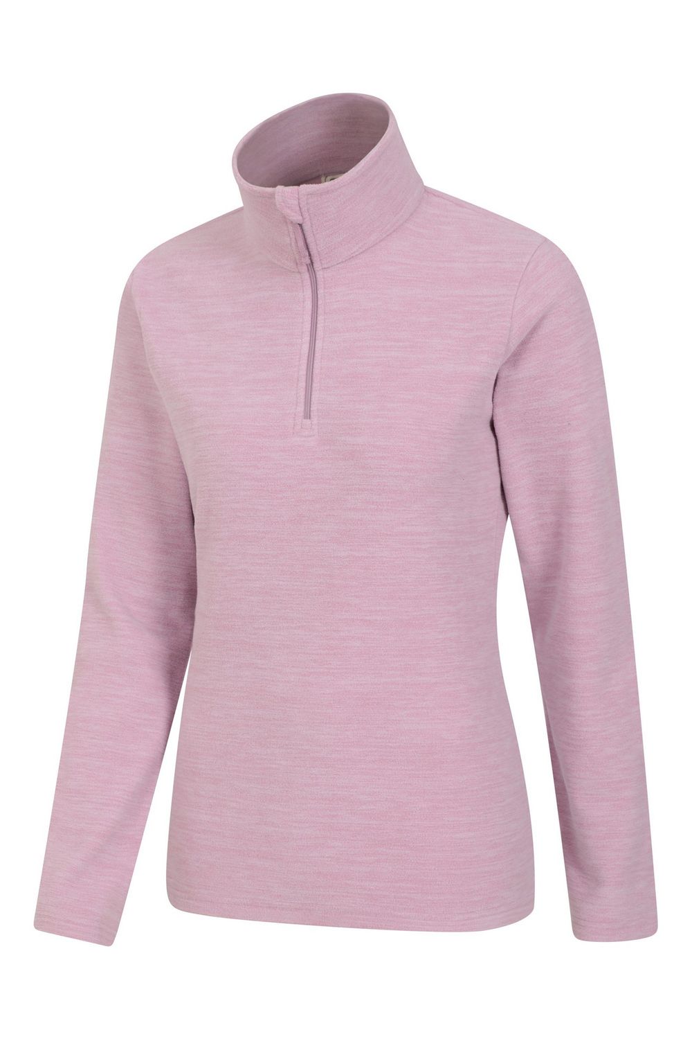 Light Pink Snowdon Melange Fleece Top, Image 3 of 4