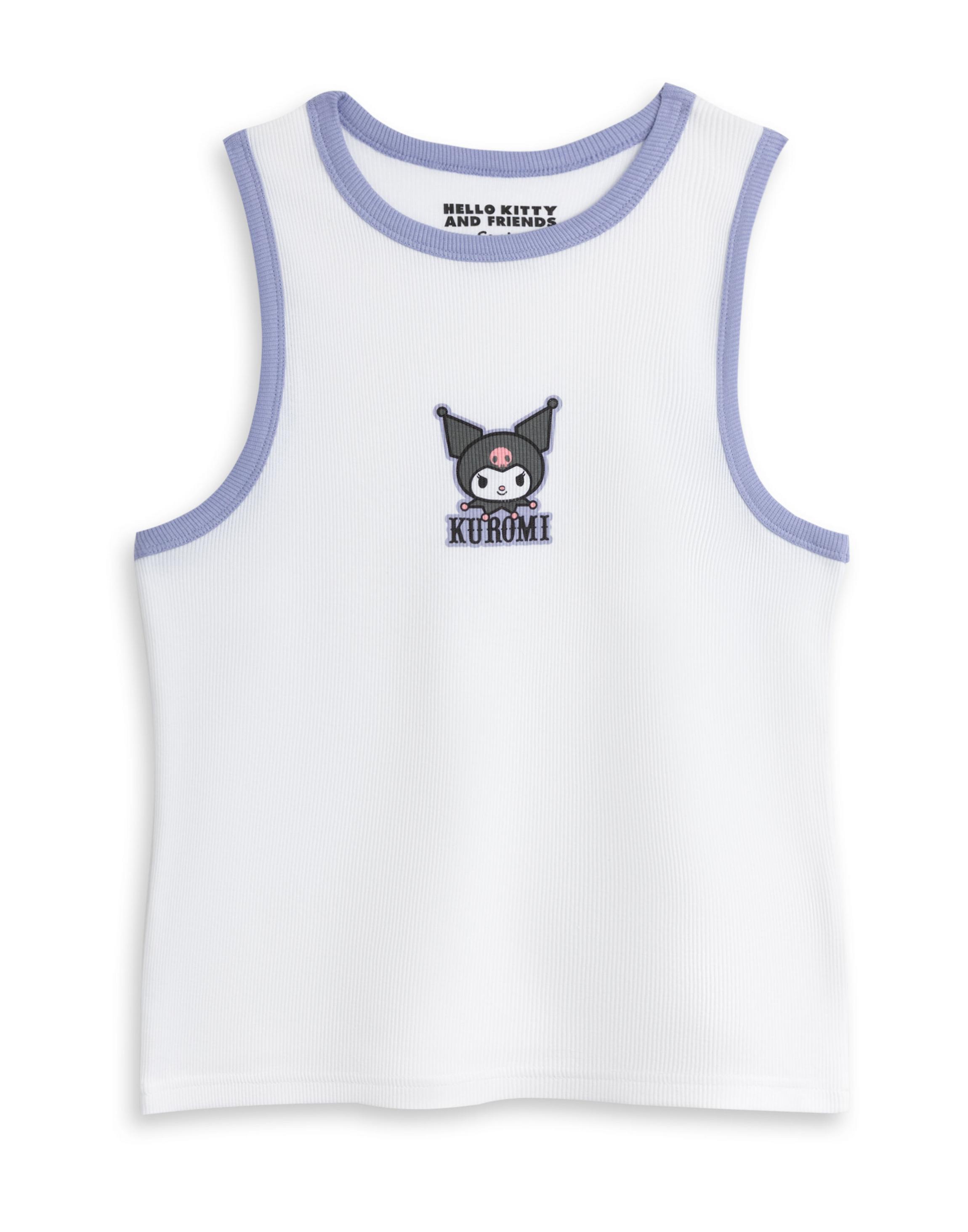 Purple Hello Kitty Kuromi Vest and Shorts Pyjama Set, Image 3 of 6