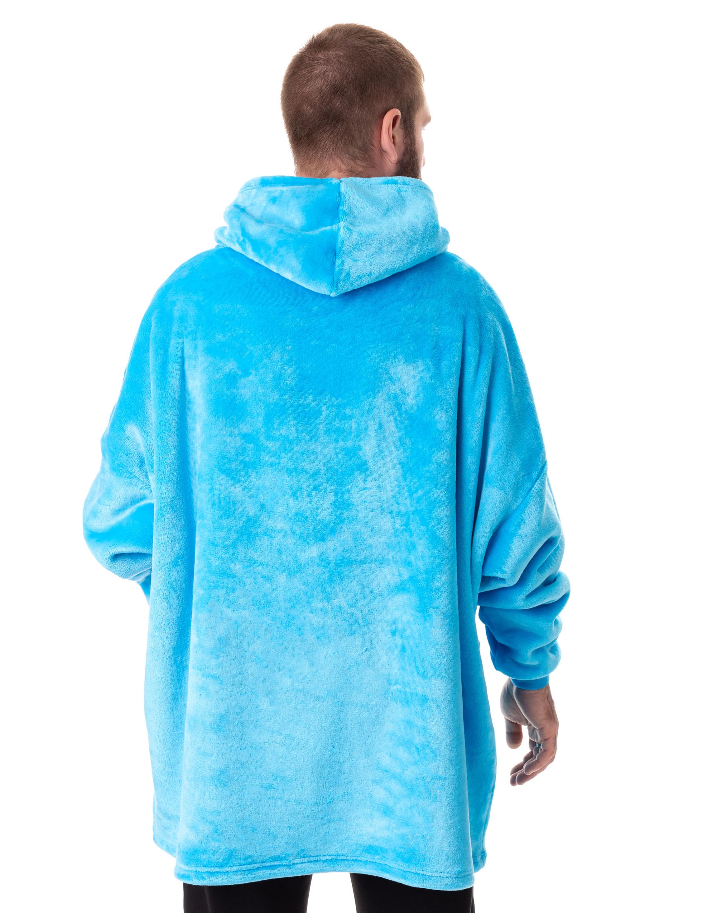 Blue Sesame Street Cookie Monster Blanket Hoodie, Image 2 of 6