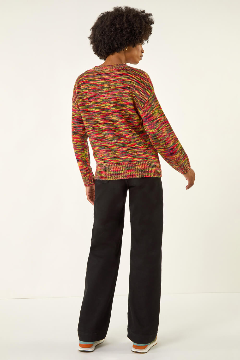 Green Space Dye Knitted Jumper, Image 5 of 5