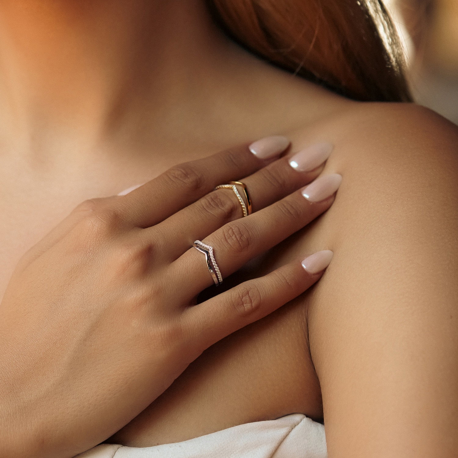 Silver Sterling Silver Plain Polished Wishbone V Ring, Image 5 of 8