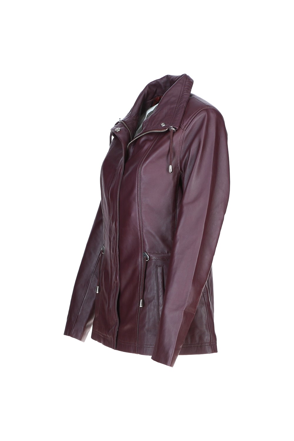 Burgundy Ashwood Leather Burgundy Versatile Real Leather Casual Jacket, Image 3 of 5