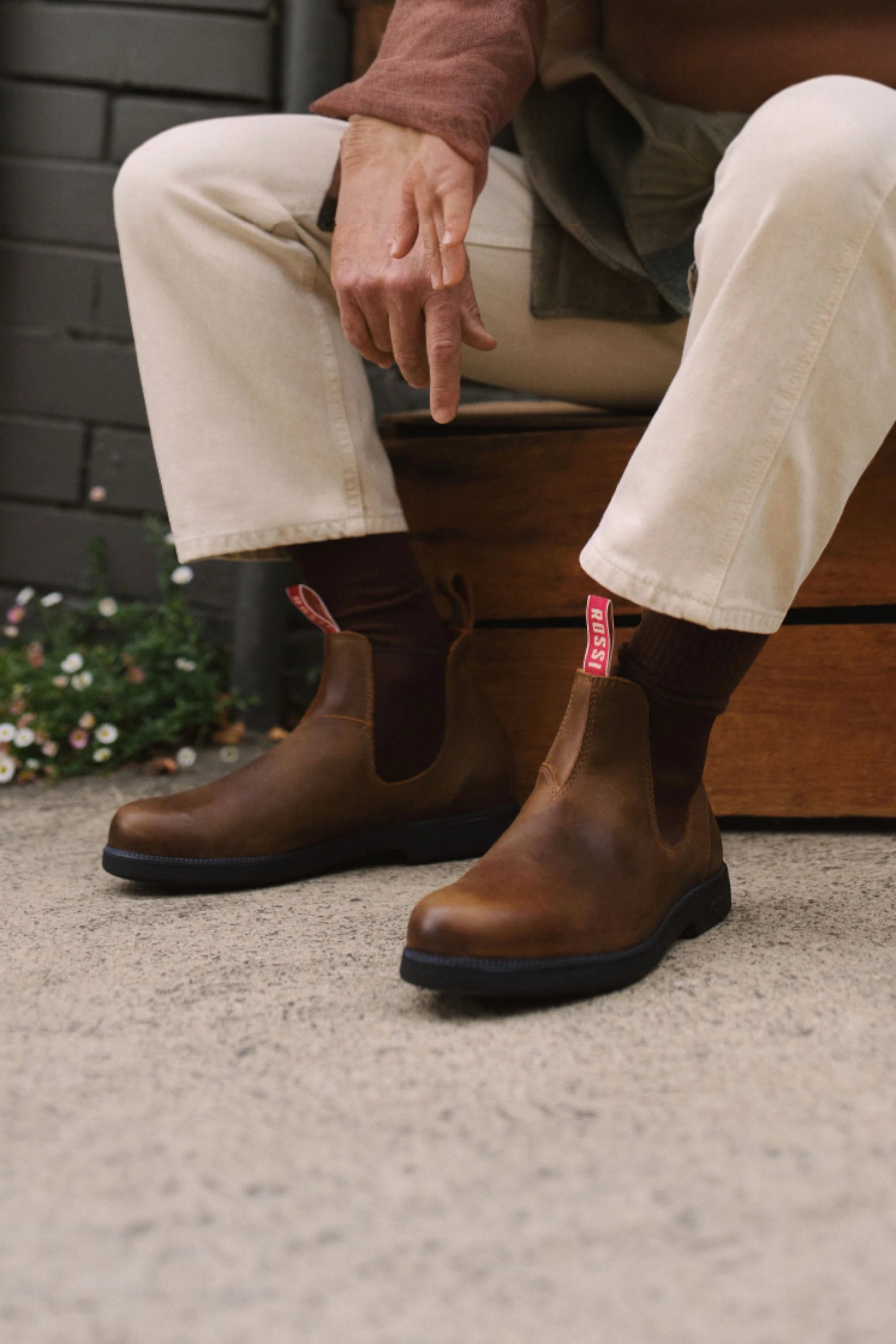 Tan Booma 607 Leather Chelsea Boots, Image 6 of 6