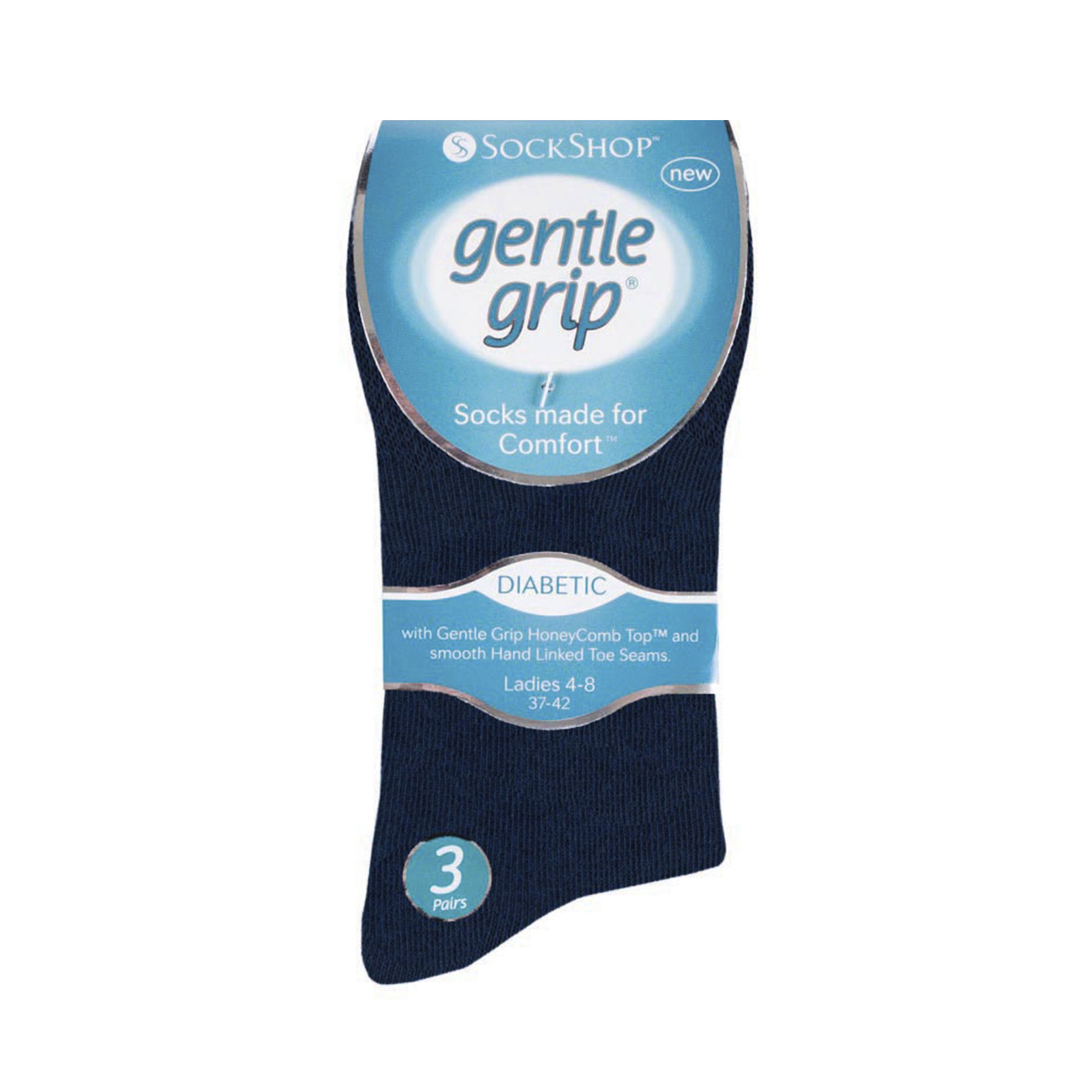 Navy 6 Pairs Diabetic Socks, Image 5 of 5
