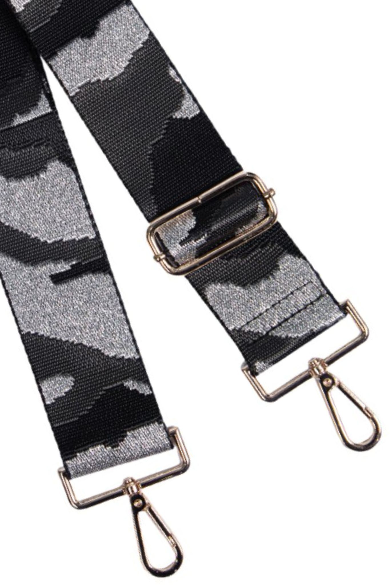 Silver Sarta Silver Glitter Camouflage Woven Bag Strap, Image 2 of 2