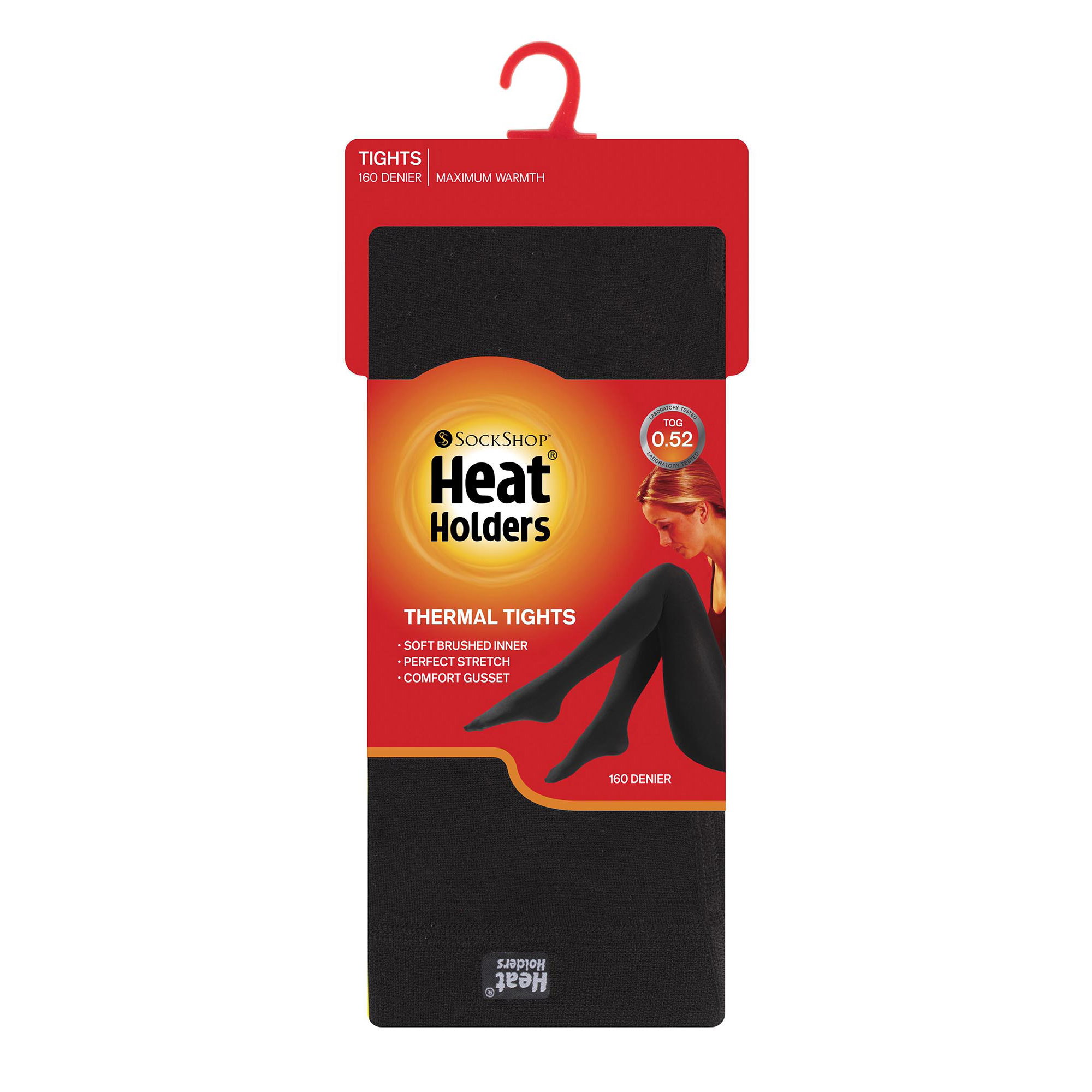 Black Thick Winter Warm Fleece Lined Thermal Tights, Image 5 of 5