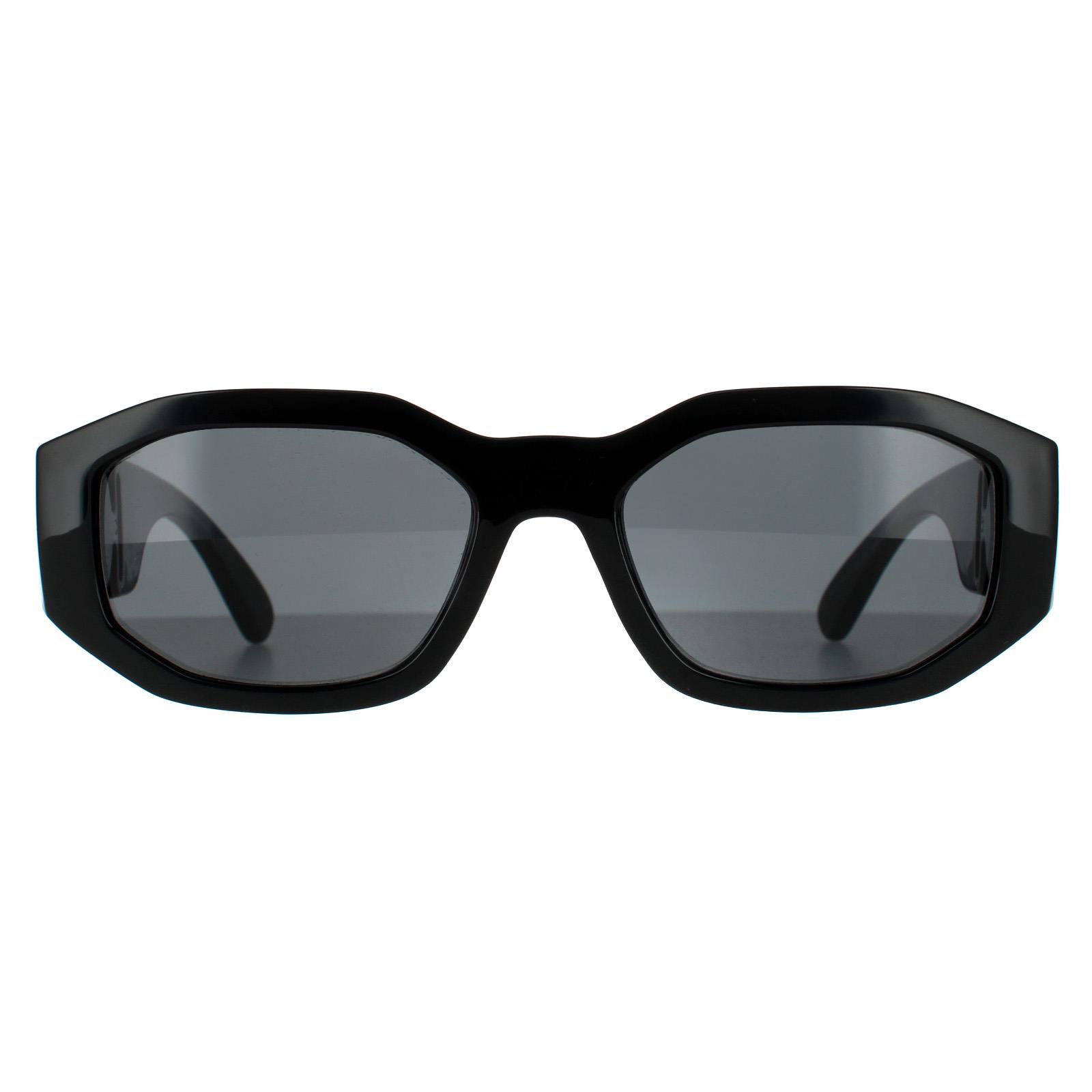 Black Versace Black Rectangle Black Dark Grey VE4361 Sunglasses, Image 1 of 4