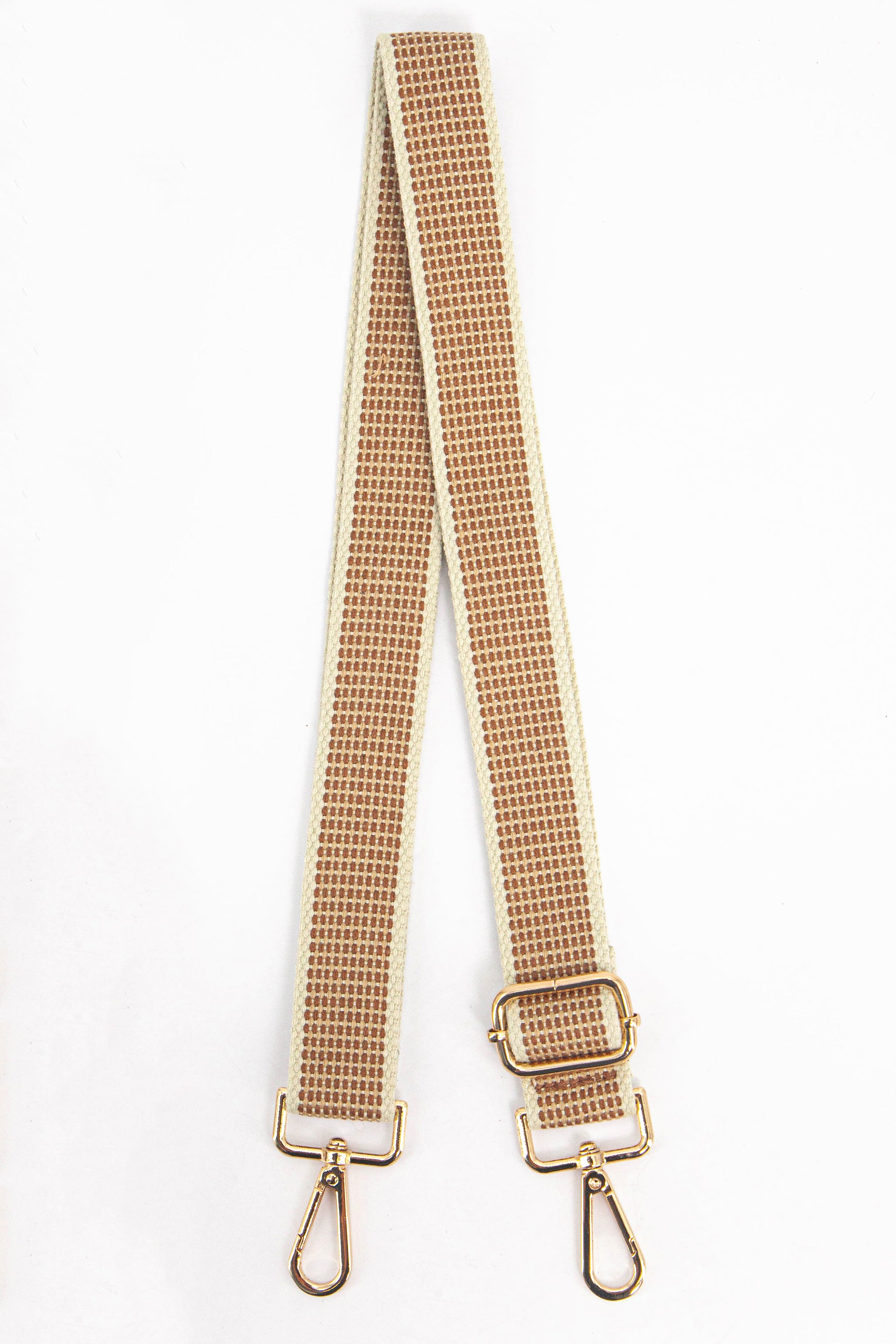 Tan Rattan Woven Wide Bag Strap, Image 1 of 4