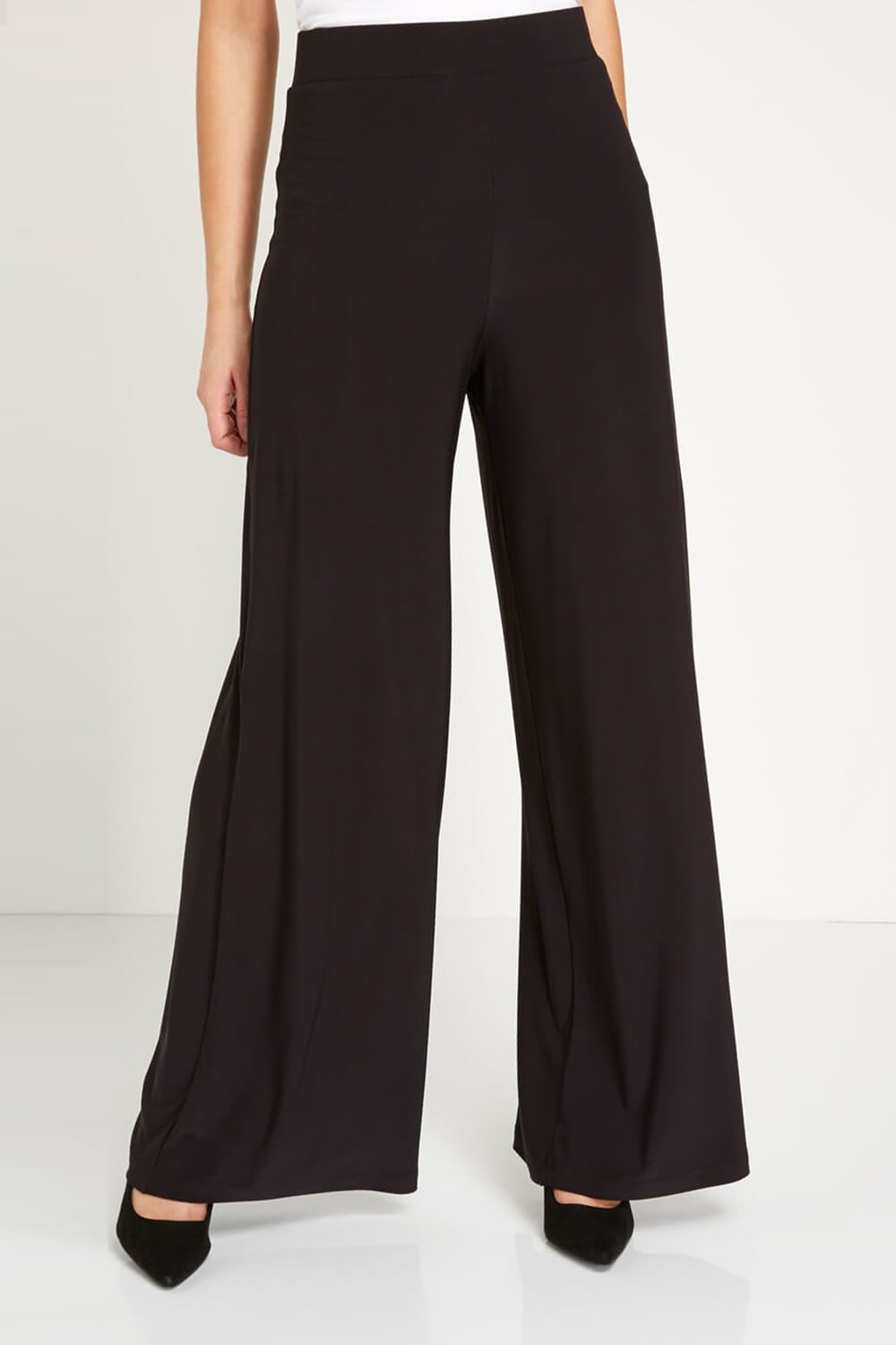 Black Wide Leg Trouser , Image 1 of 4