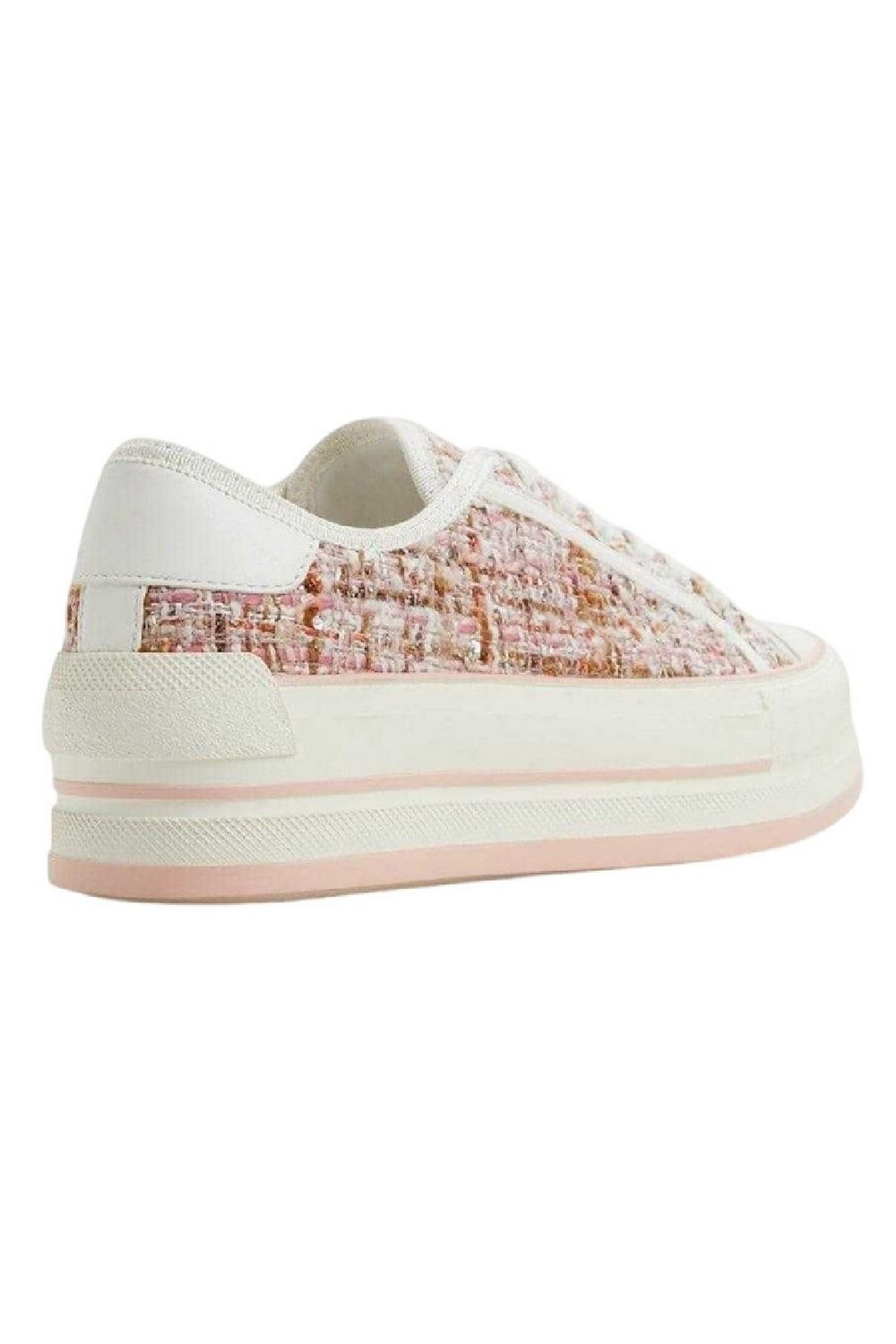 Pink Rayes Tweed Trainers, Image 2 of 4