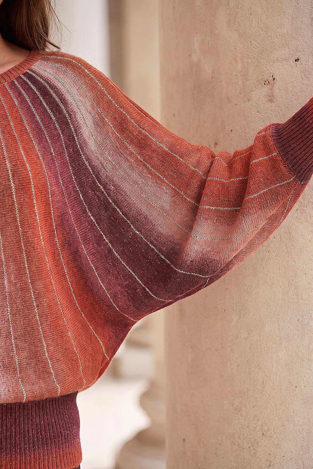 Orange SpaceDye Sunray Jumper, Image 5 of 4