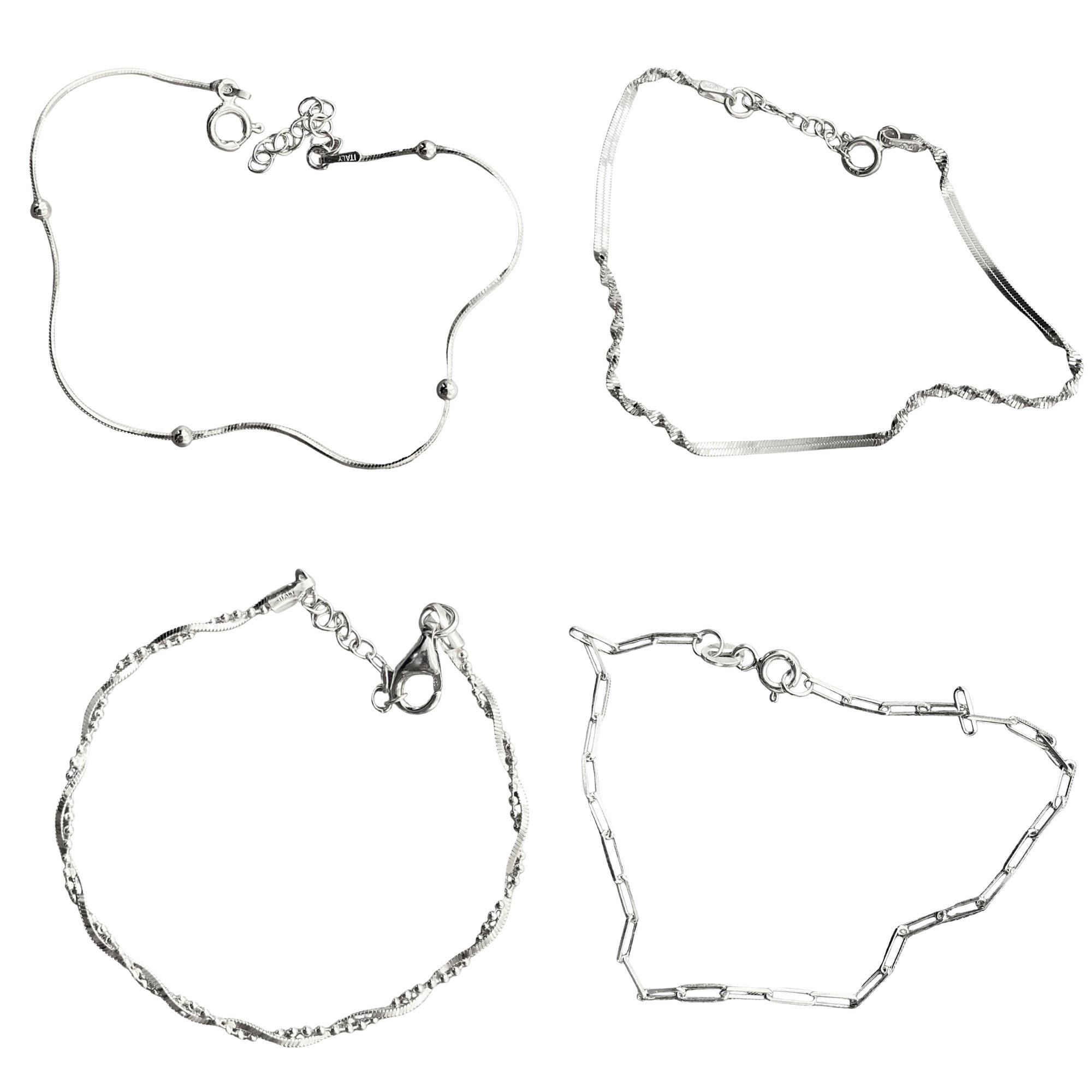 Silver Sterling Silver Bracelet Layering Set, Image 1 of 2