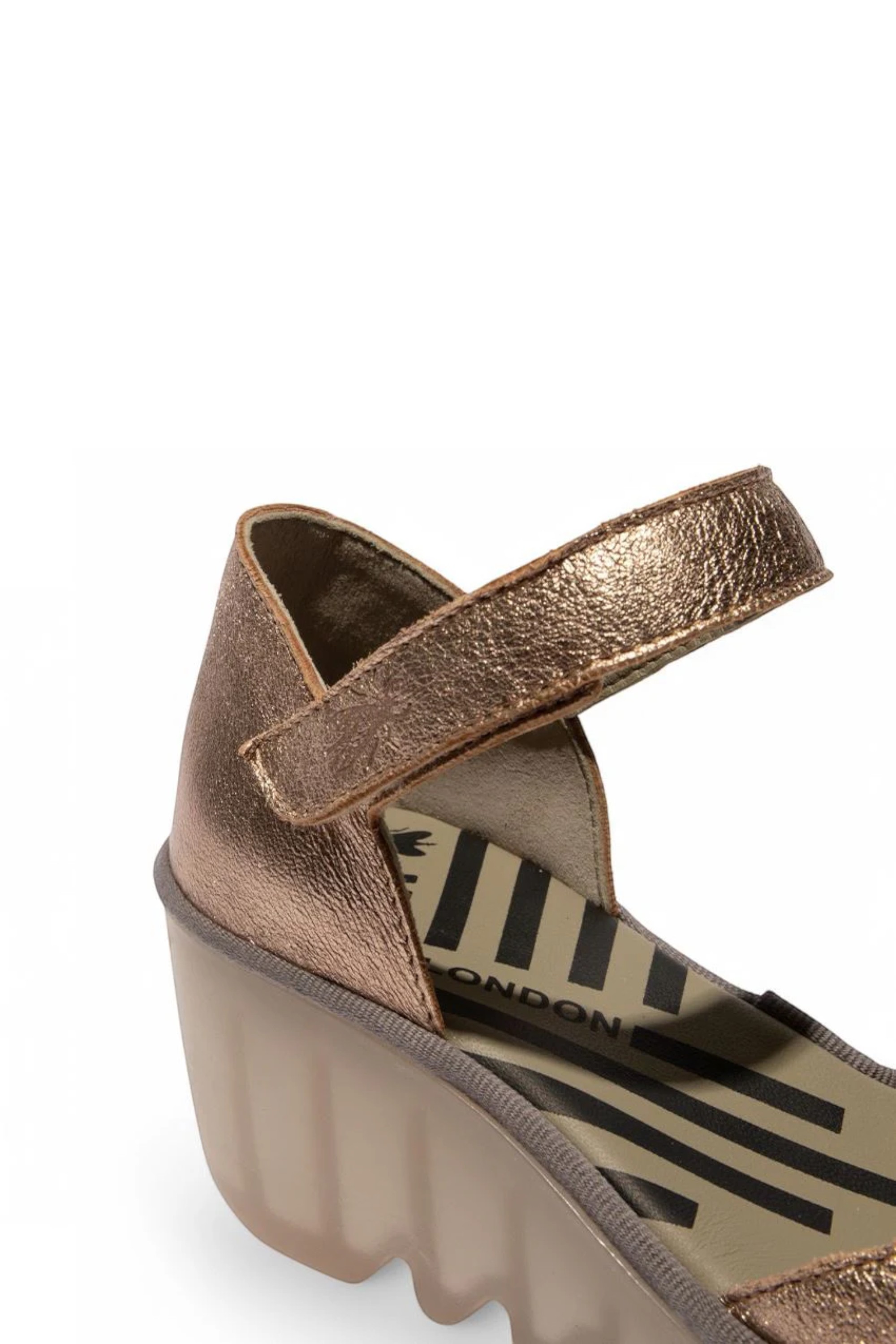 Gold Womens Durable Wedge Sandals-BISO305FLY, Image 5 of 5