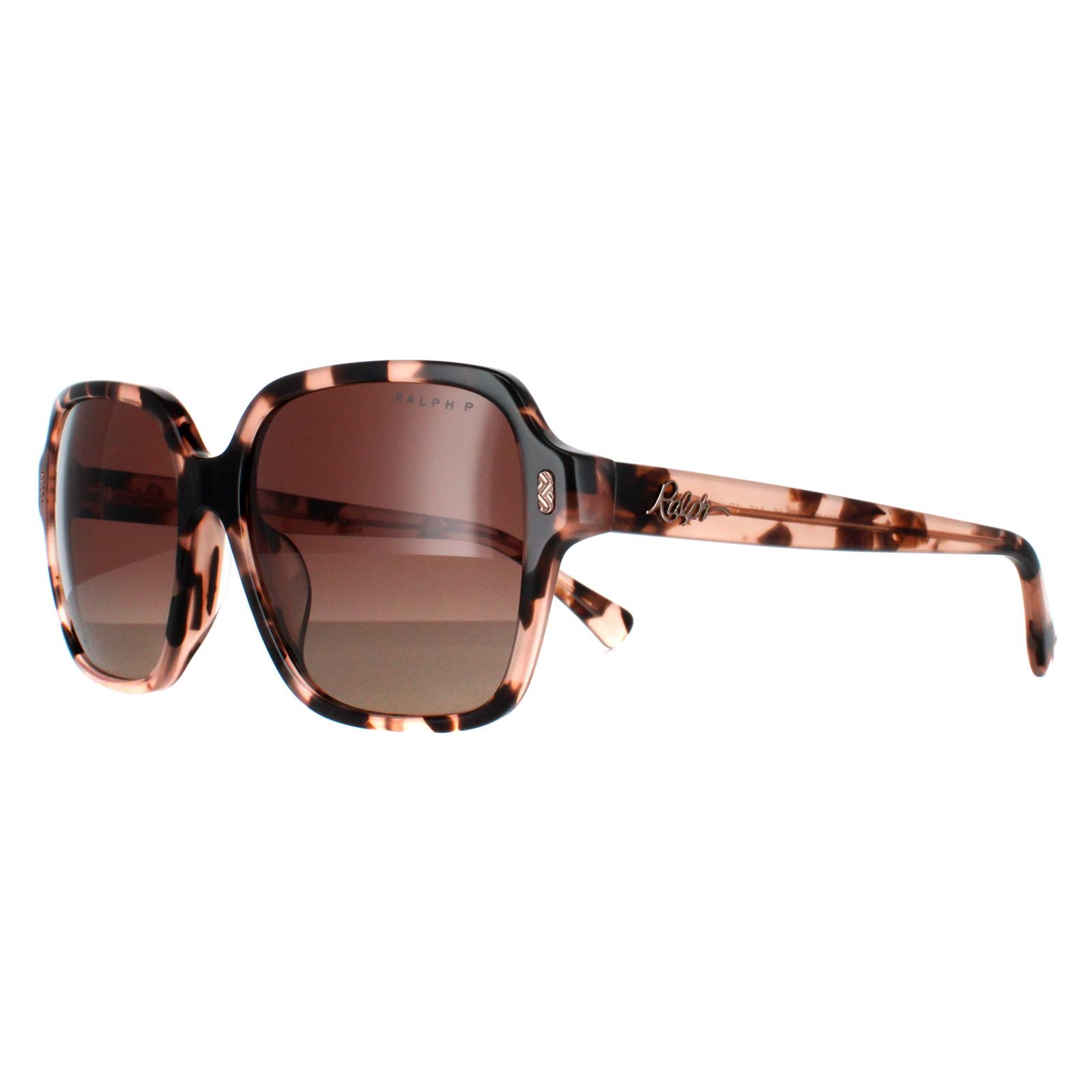 Pink Square Shiny Pink Havana Brown Gradient Polarized RA5304U, Image 2 of 4