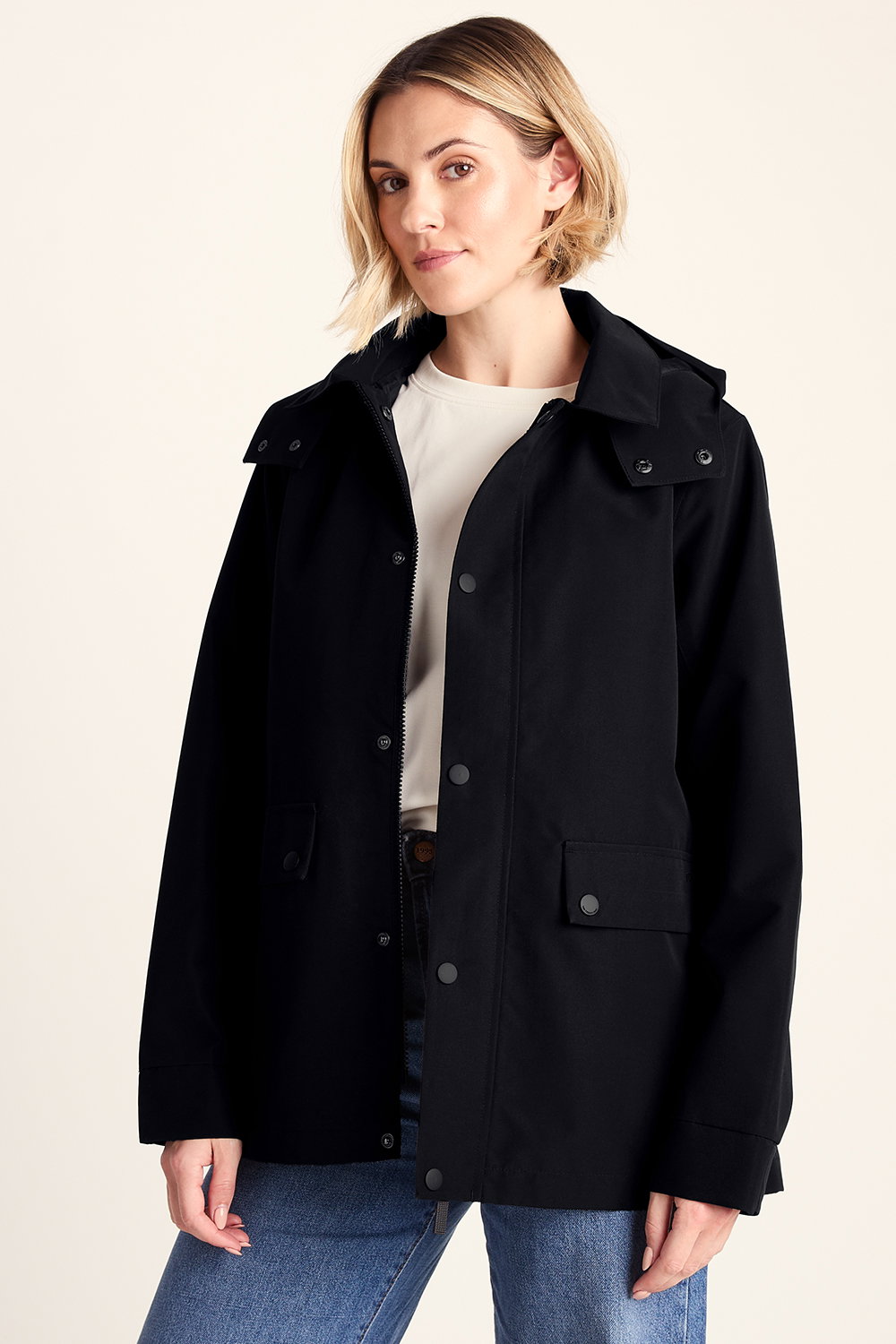 Black Shea Waterproof Trench Coat, Image 1 of 6