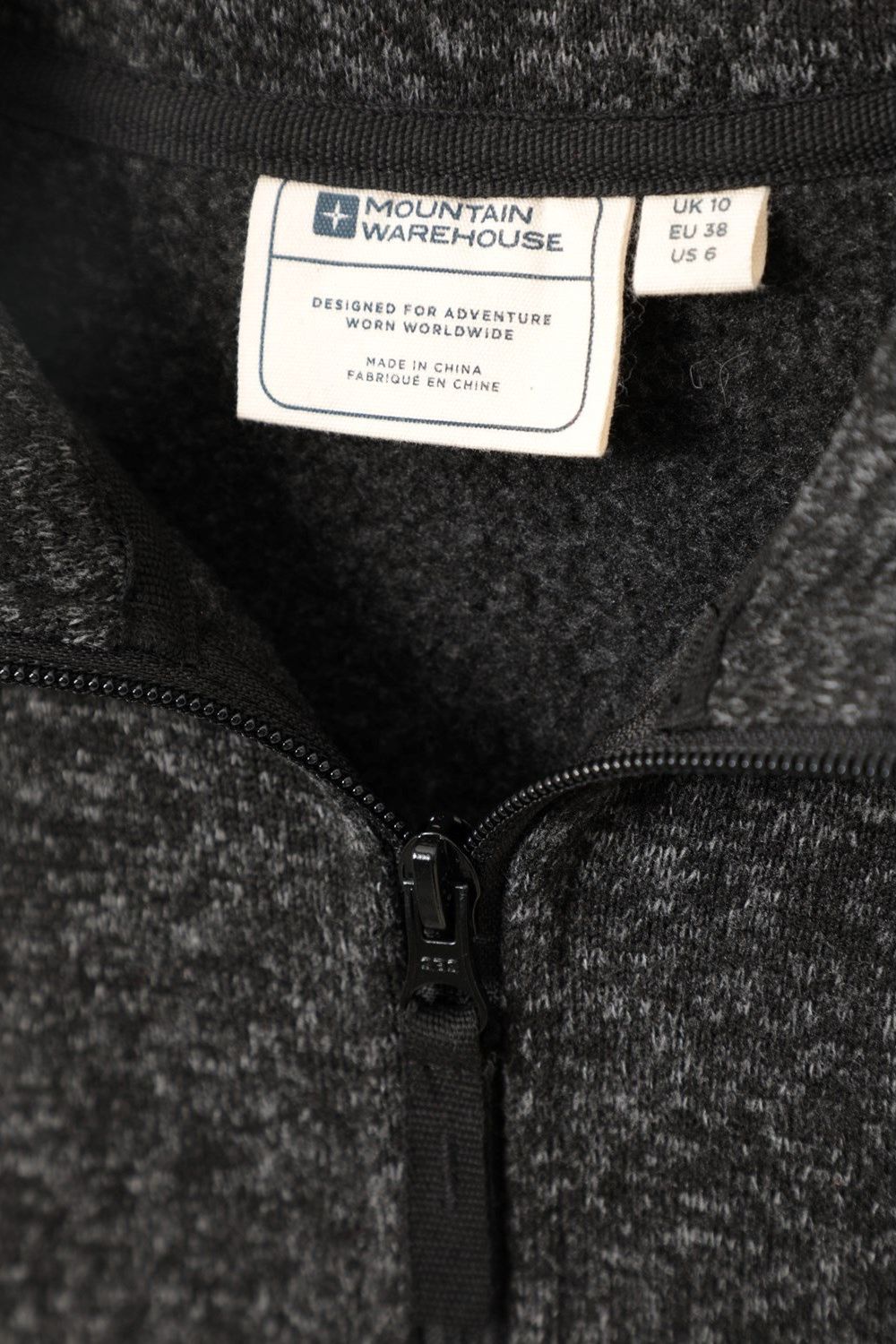 Black Idris Panelled Fleece Jacket, Image 2 of 5