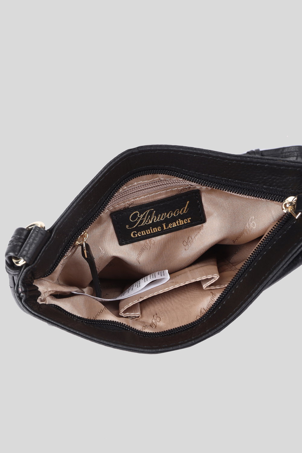 Black Ashwood Leather Black 'Heaven' Real Leather Cross Body Bag, Image 5 of 5