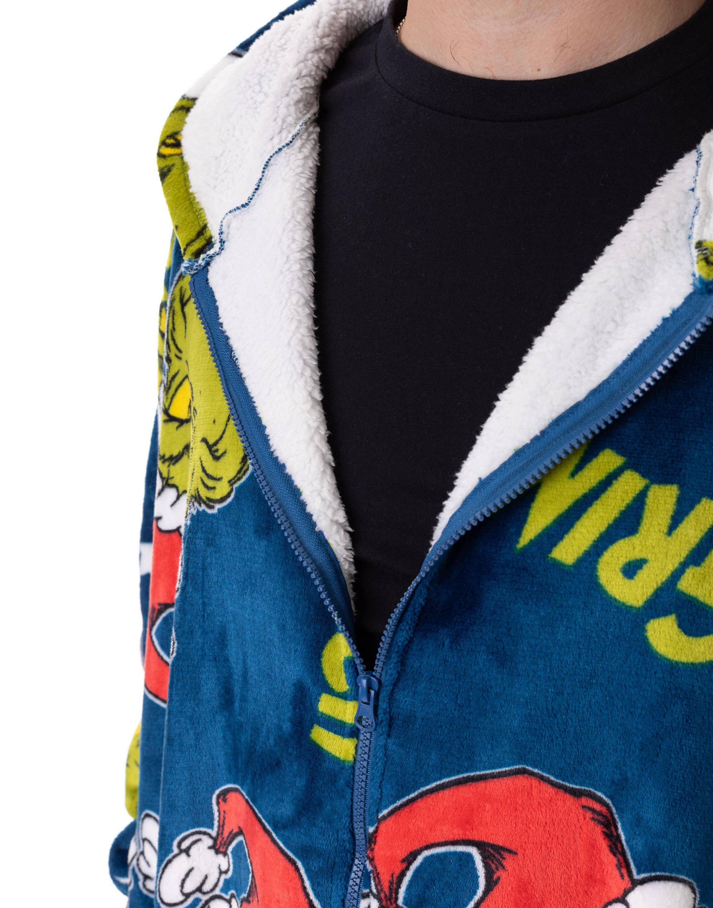 Multi The Grinch Zip Through Blanket Hoodie, Image 4 of 6