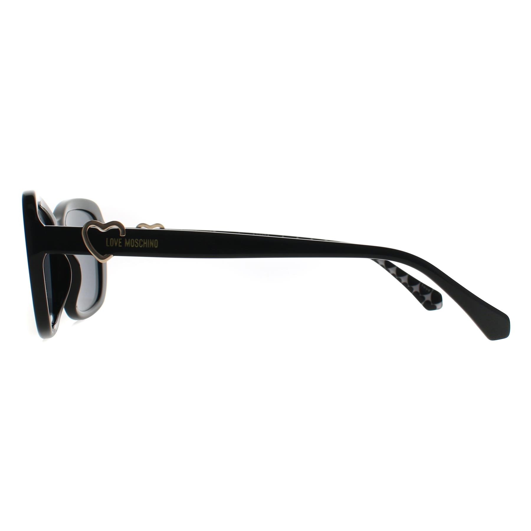 Black Moschino Black Rectangle Black Grey MOL060/S, Image 3 of 3