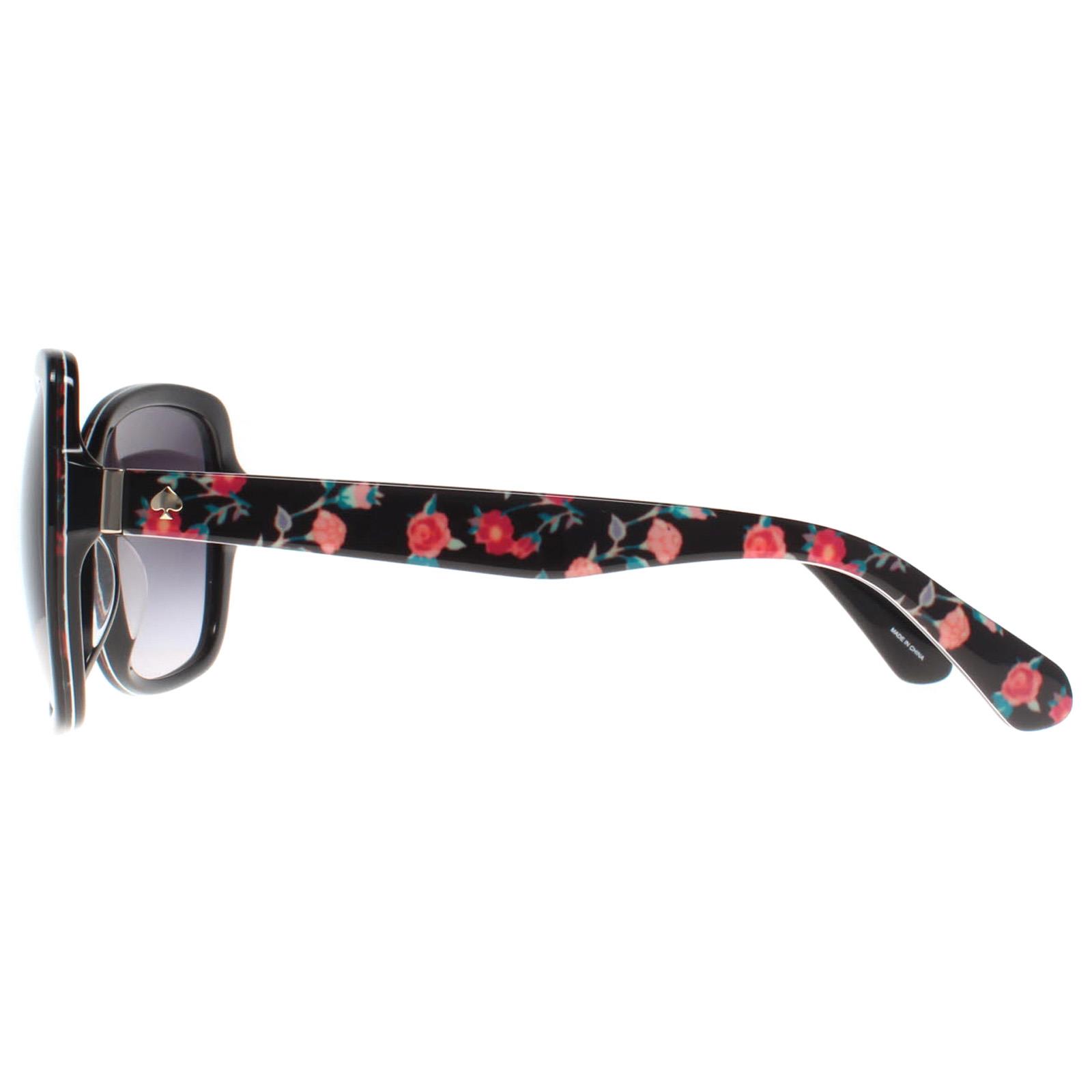 Black Kate Spade Black Butterfly Black Pattern Dark Grey Gradient Karalyn/S Sunglasses, Image 3 of 3