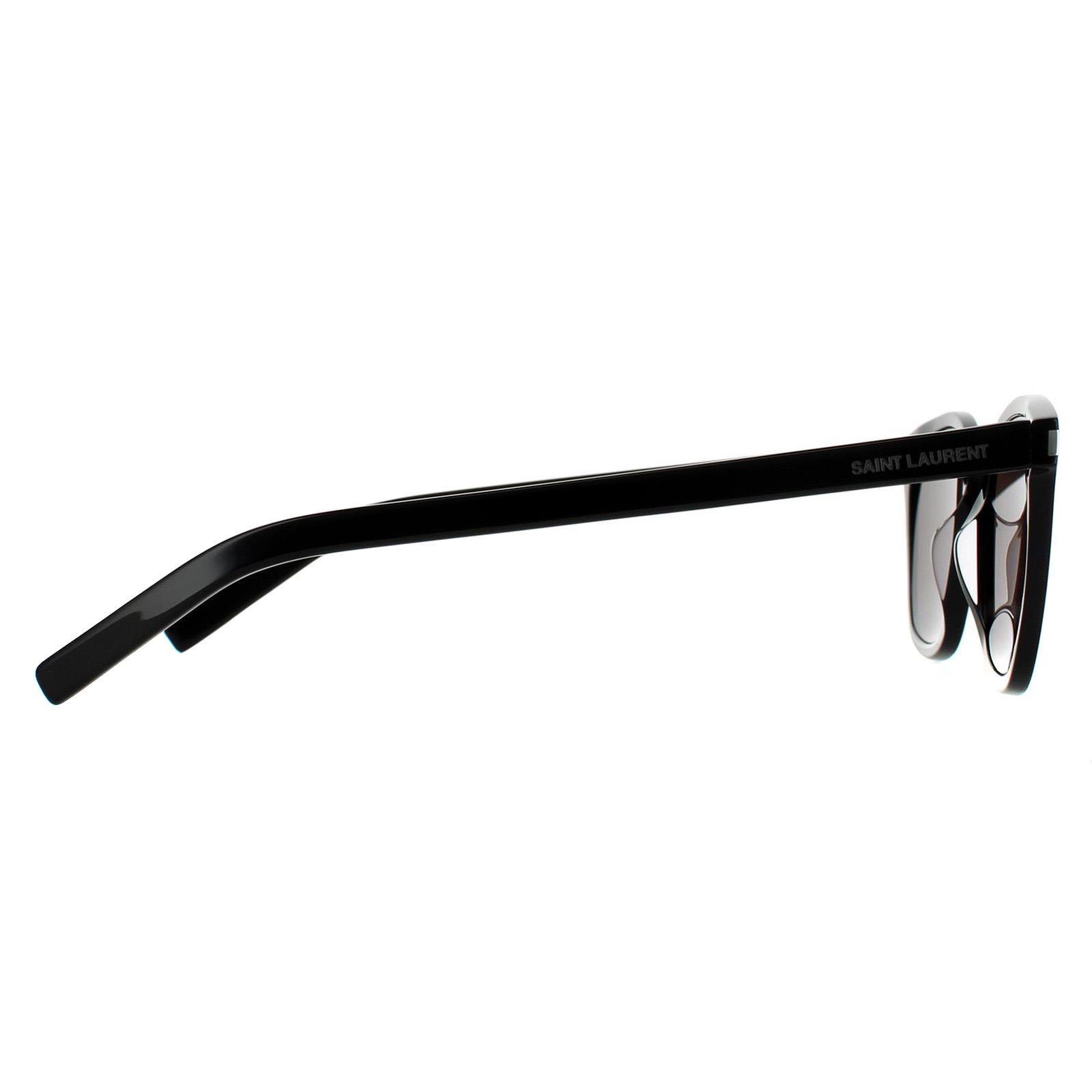 Black Saint Laurent Black Square Black Grey Sunglasses, Image 4 of 4