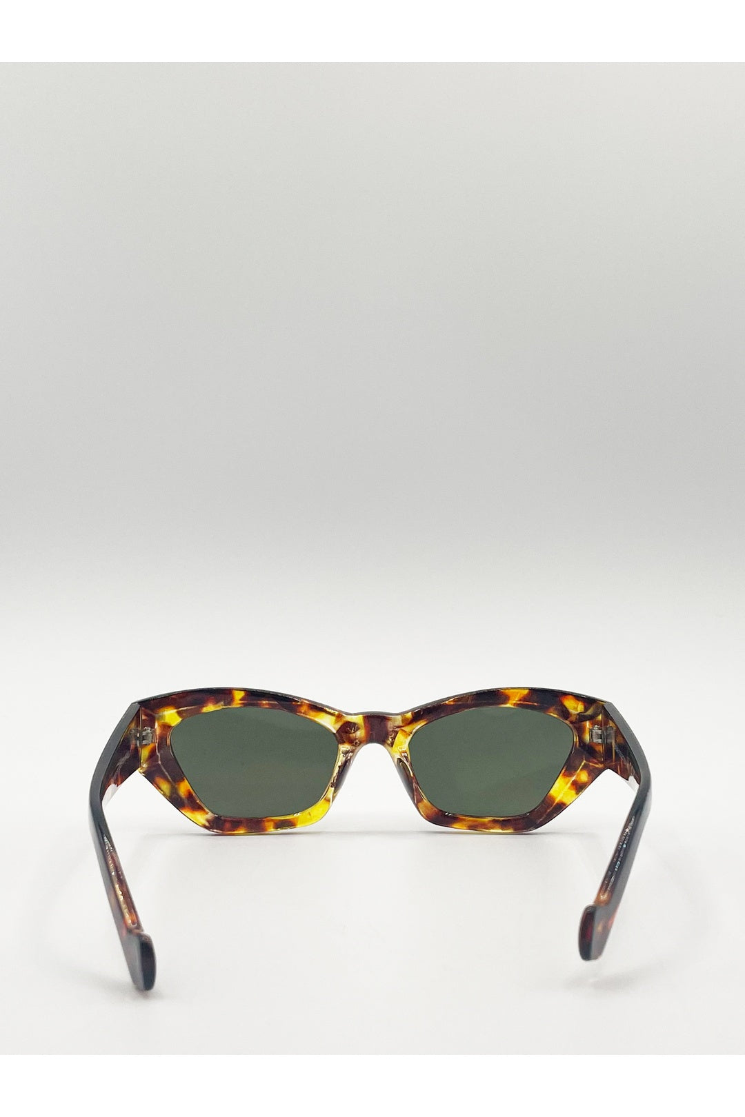 Brown SVNX Brown Angular Frame Cat Eye Sunglasses, Image 4 of 7