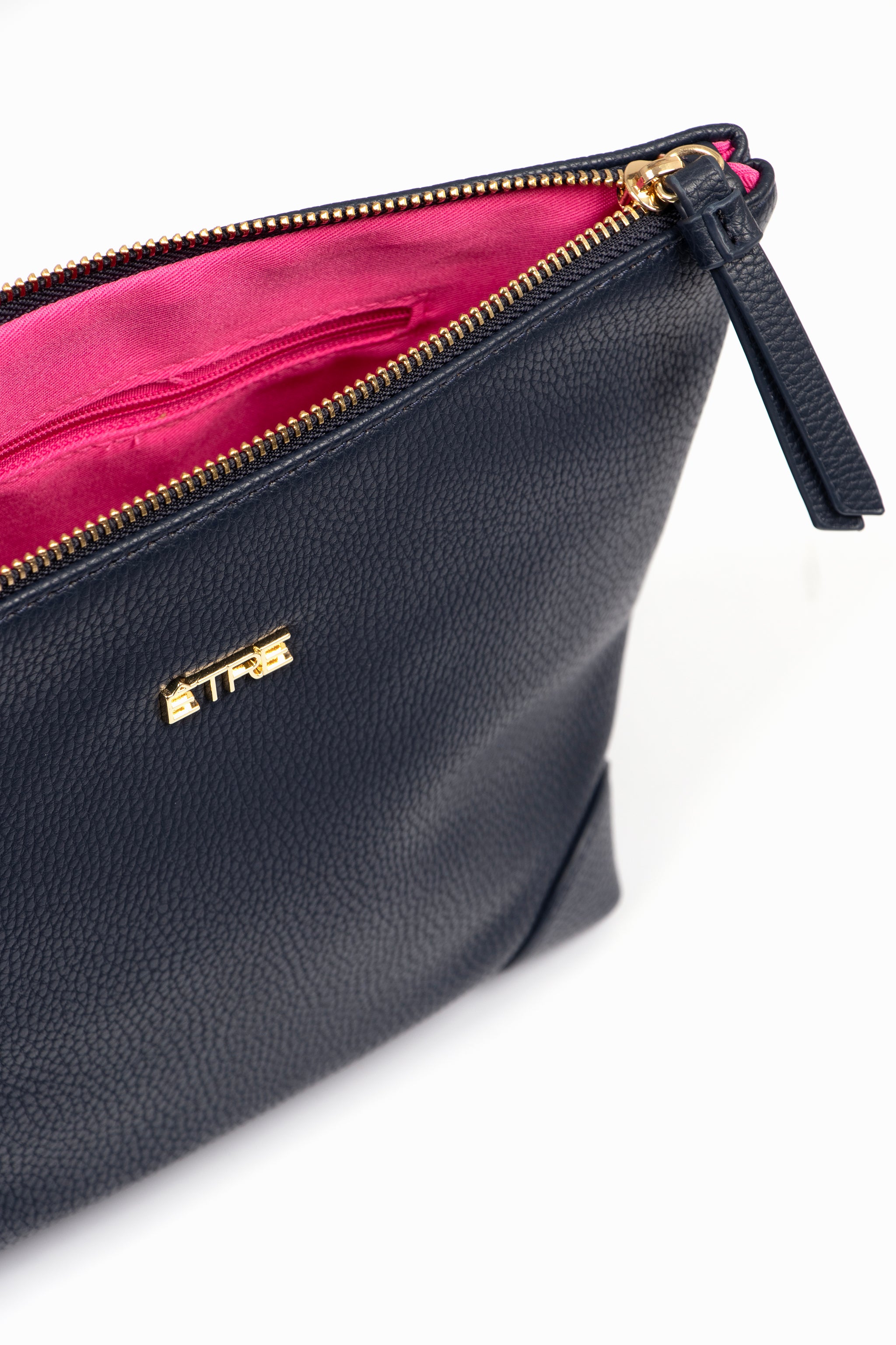 Navy Etre Navy Faux Leather Medium Wash Bag, Image 2 of 2
