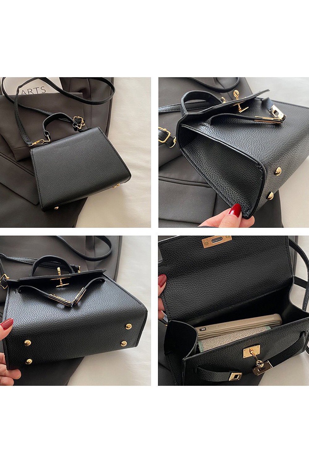 Black 'Catherine' Women's Small Crossbody Shoulder Handbag