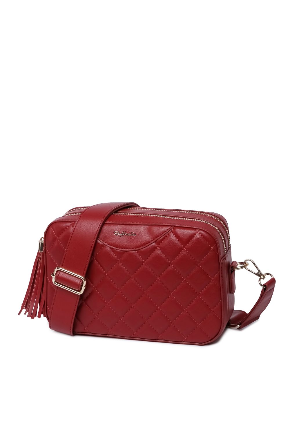 Red Quilted Cross Body Camera Bag, Image 1 of 2